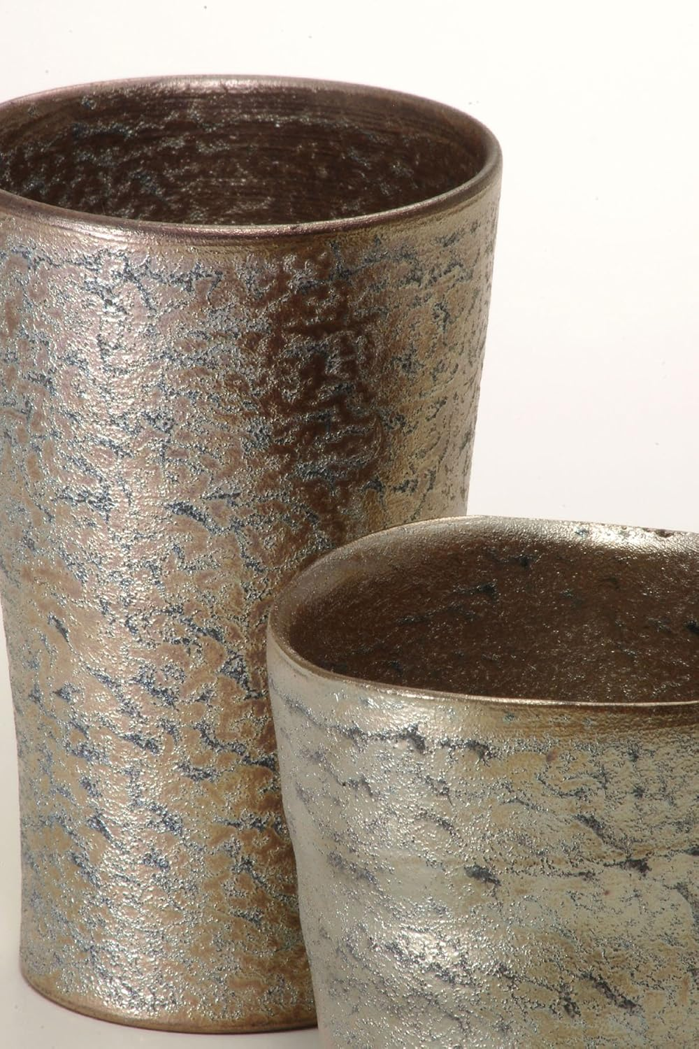 Shigaraki Ware 30-5666 Hechimon Masano Tomita Yugen Ginhana Free Cup, Black Gold