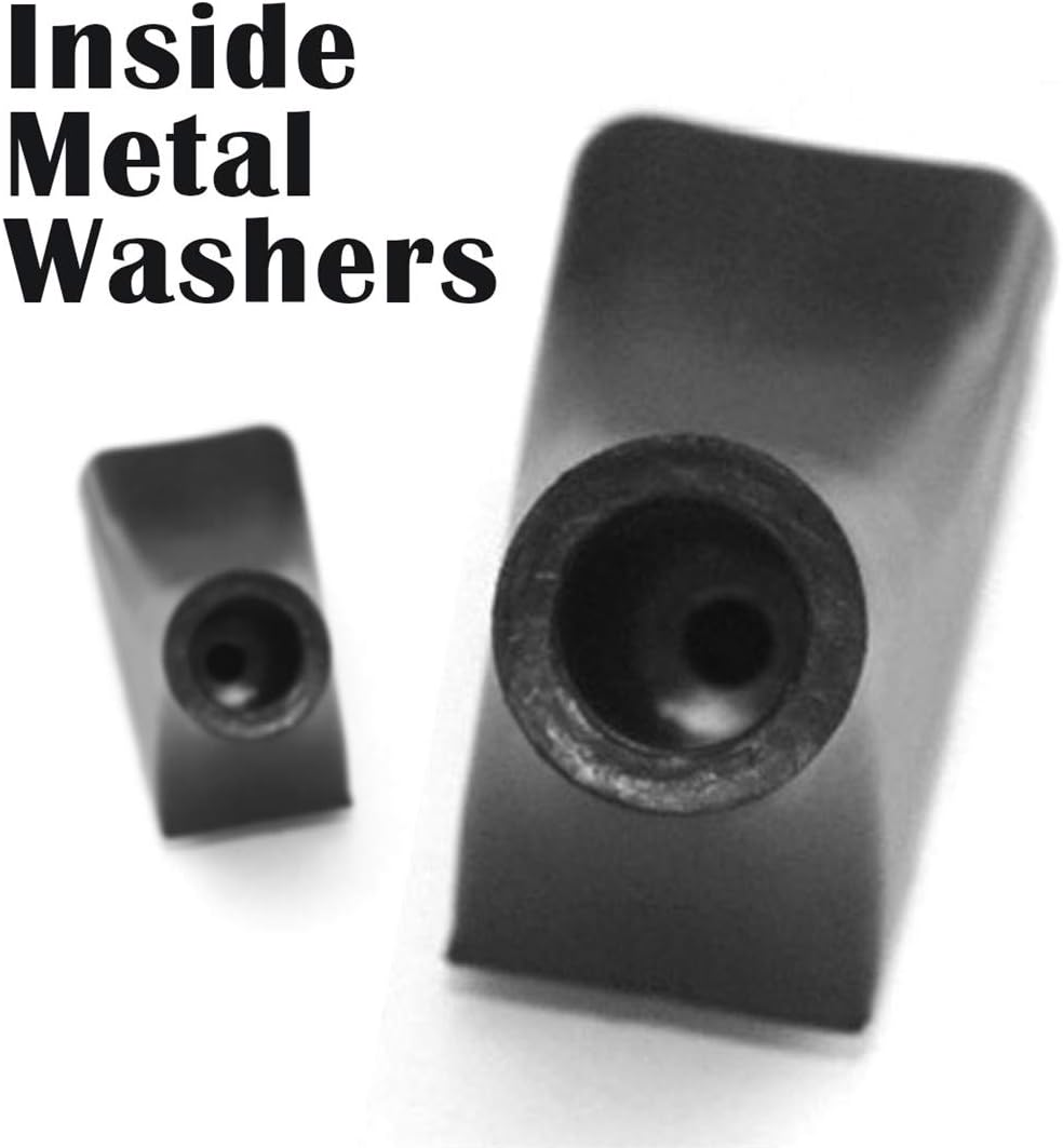 Ruzzut Black Rubber Diamond Trekking Pole Tip Protectors, Hiking Pole Replacement Tips for Trekking Poles, Fits Most Standard Hiking Poles - Shock Absorbing, Adds Grip and Traction image number 3