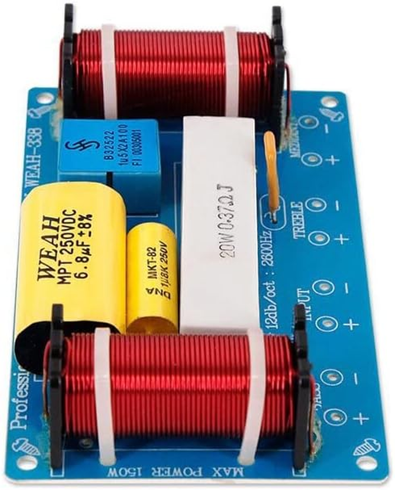 HOOCI 2PCS 150W 3Way Audio Hifi Filter Circuit Board Stereo Speaker Crossover Filters Treble/Alto/Bass 3 Unit Frequency Dividers