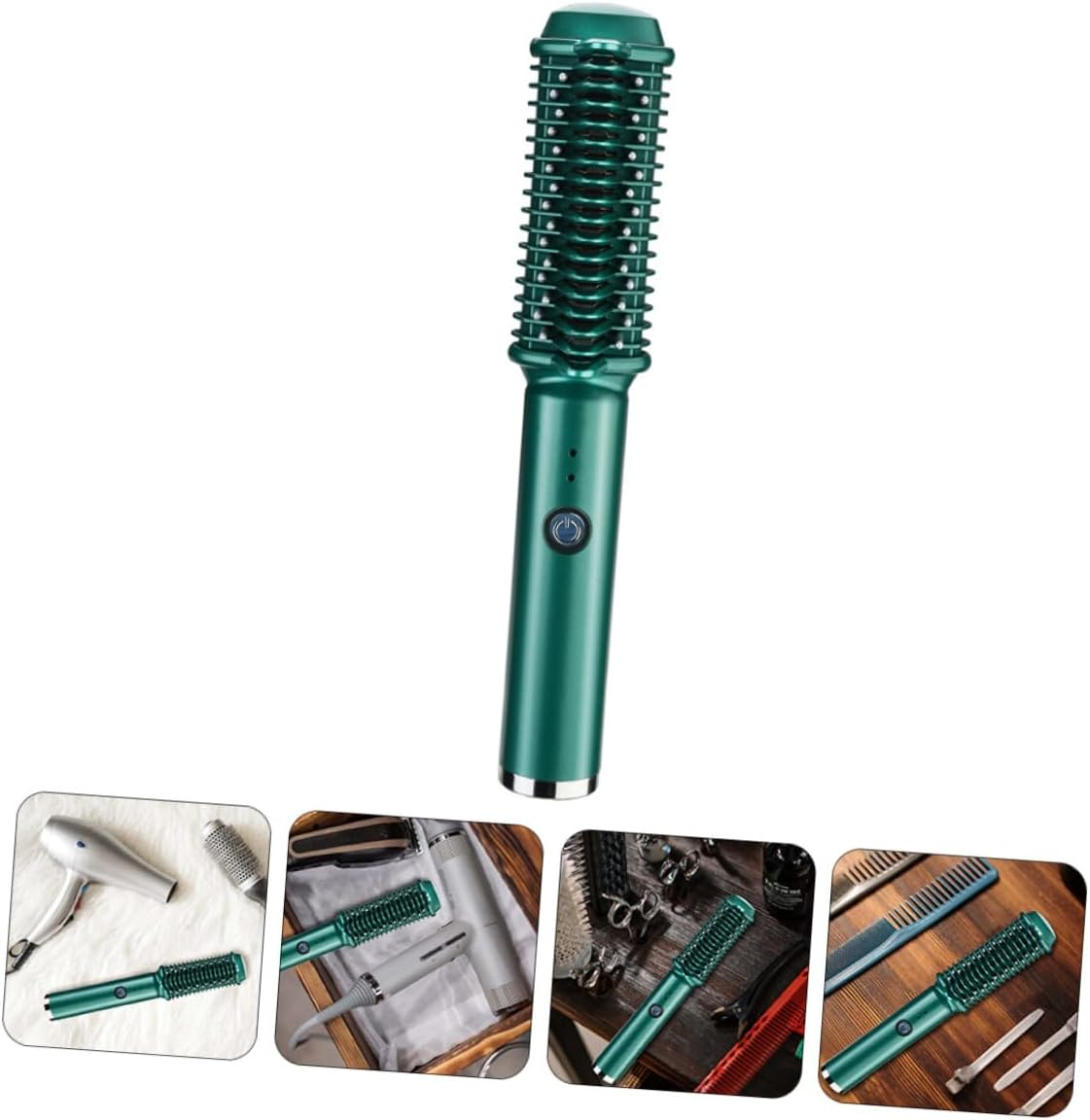 Healeved Portable Usb Hair Straightener Hair Curling Rod Scald Comb Styling Tool Hairdressing Tool for Frizz image number 4