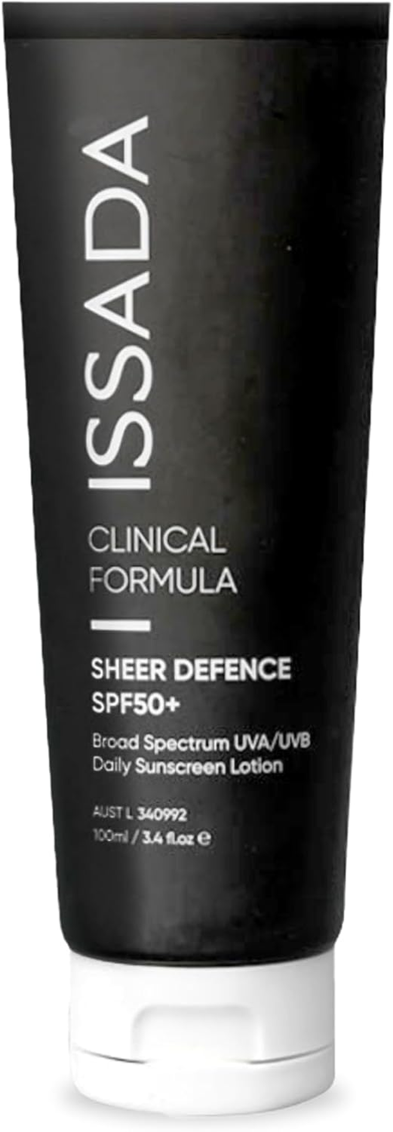 Issada Clinical Formula Sheer Defence SPF50+ Sunscreen - Face Sunscreen, Protect against the Sun'S Harmful Rays, Minimise Lines and Wrinkles - 100Ml