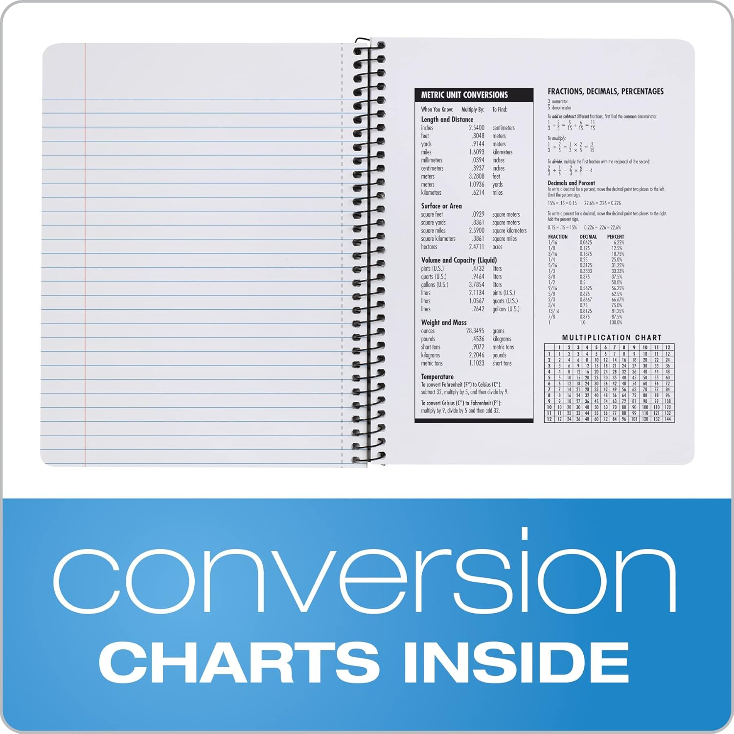 Oxford Spiral Composition Notebooks, 4 Pack, Wide Ruled Paper, 9-3/4 X 7-1/2 Inches, 80 Sheets, Black Marble Cover (64950) image number 5