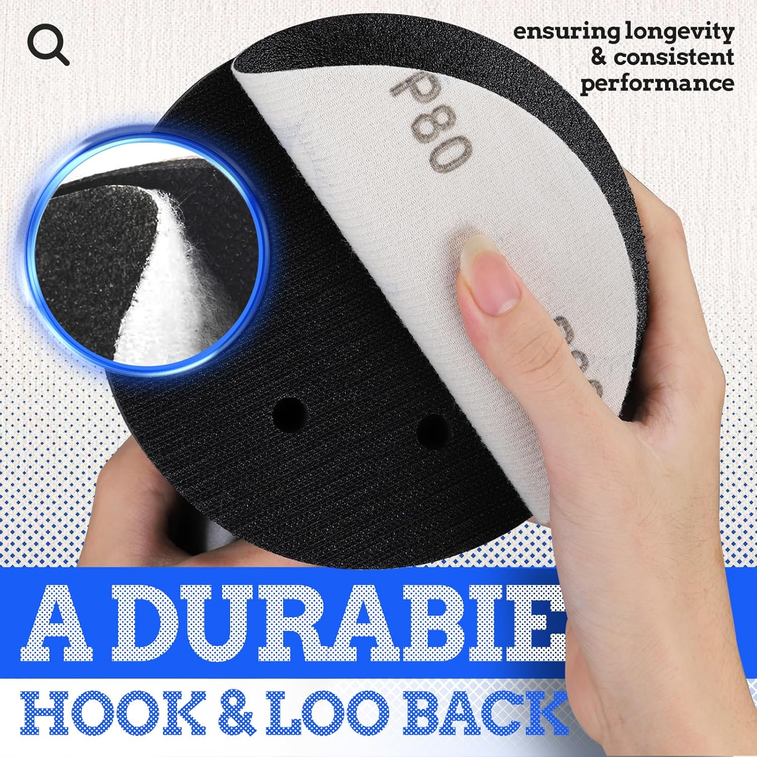 6 Inch No Hole Sanding Discs 800 Grit 30Pcs, Wet Dry Orbital Sander Hook and Loop Sandpaper Disc, Best for Metal,Automotive Polishing