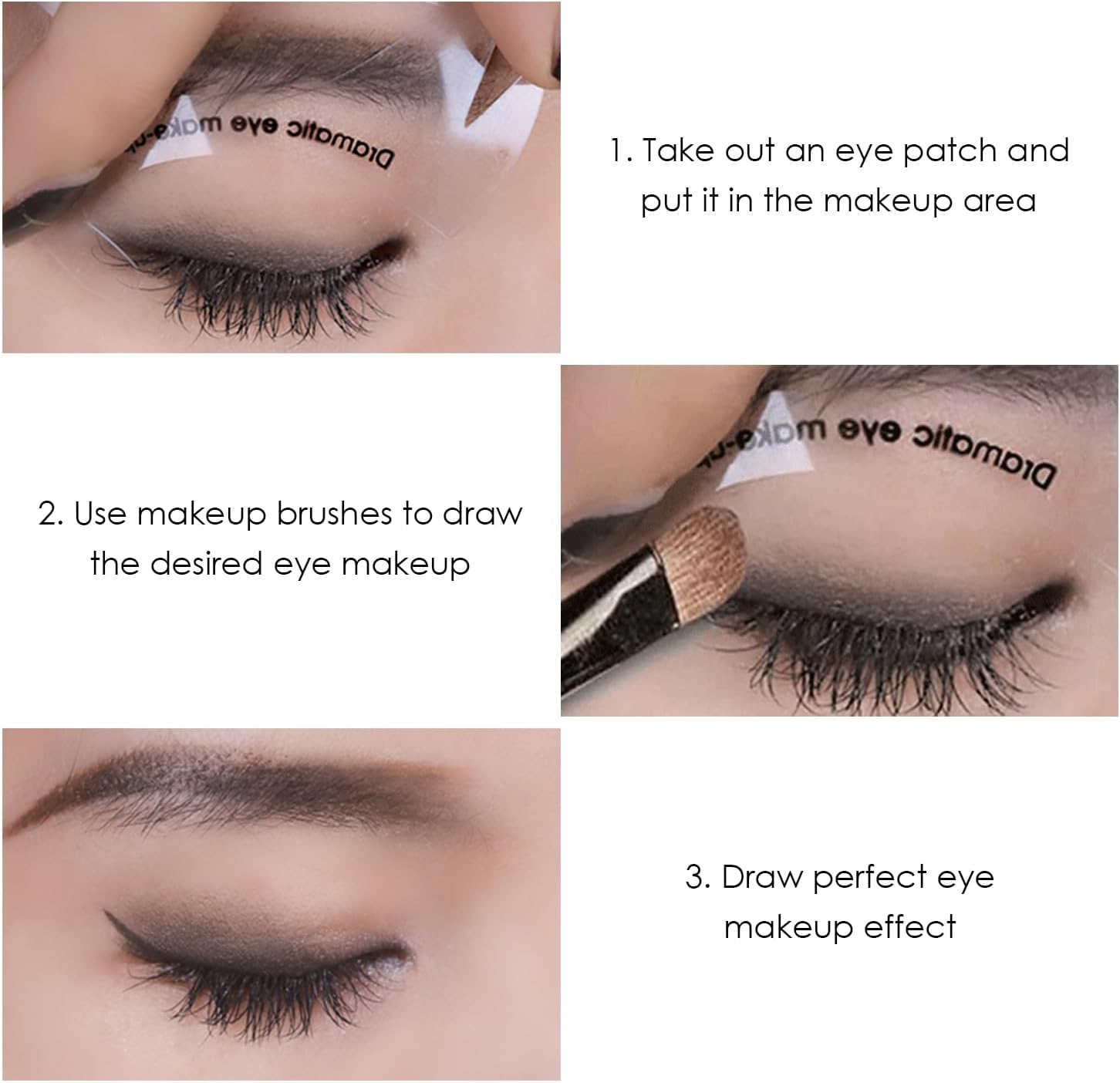 6 Pieces Simulated Eyebrow Stains and 1 Piece Eyebrow Template, Waterproof Eyebrow Stains, Multifunctional Eye Make-Up Templates, Beauty Tools. image number 3