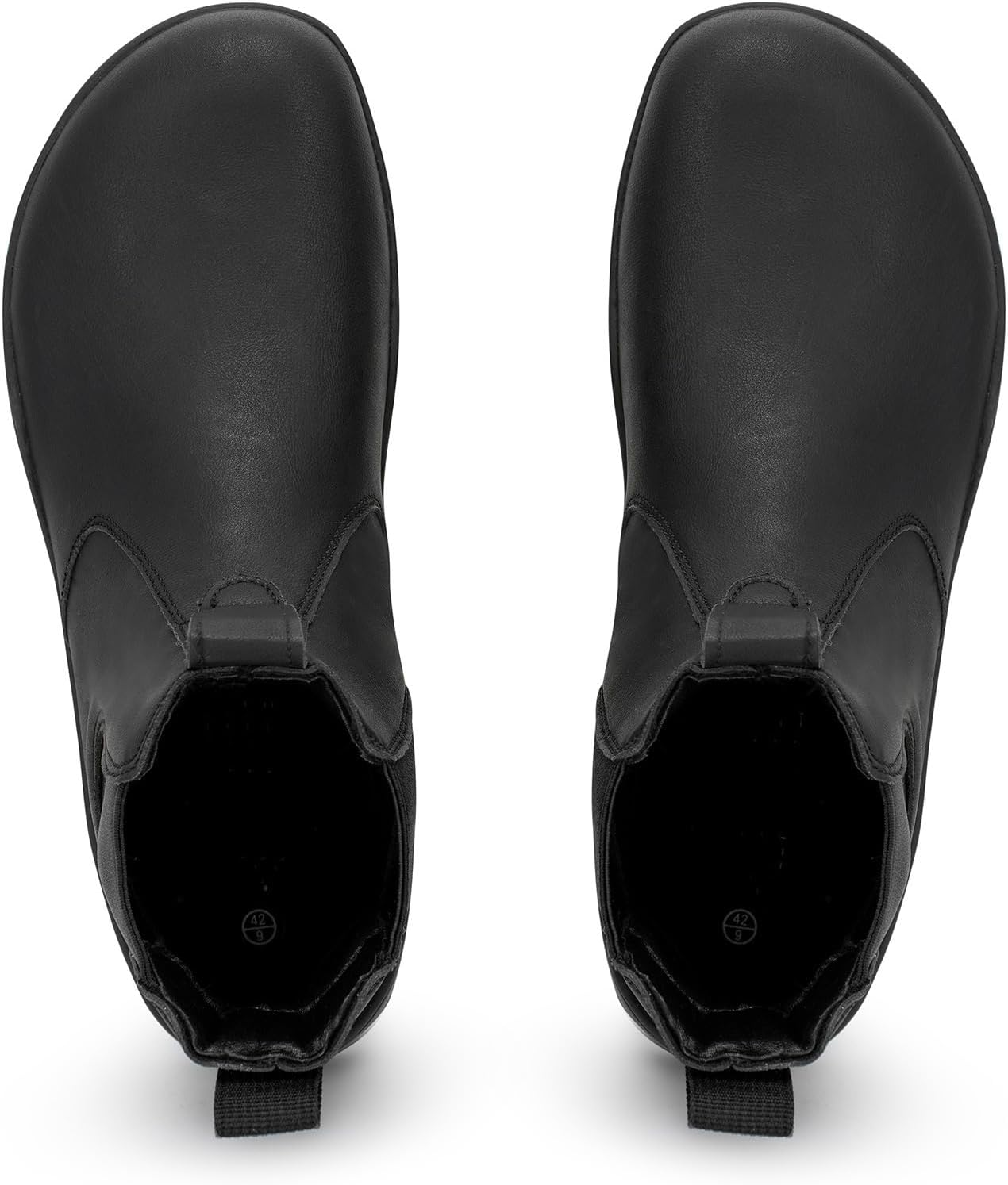 FEFELUIS Chelsea Barefoot Boot for Men- Wide Toe Box Zero Drop Slip on Minimalist Hi-Top Shoes