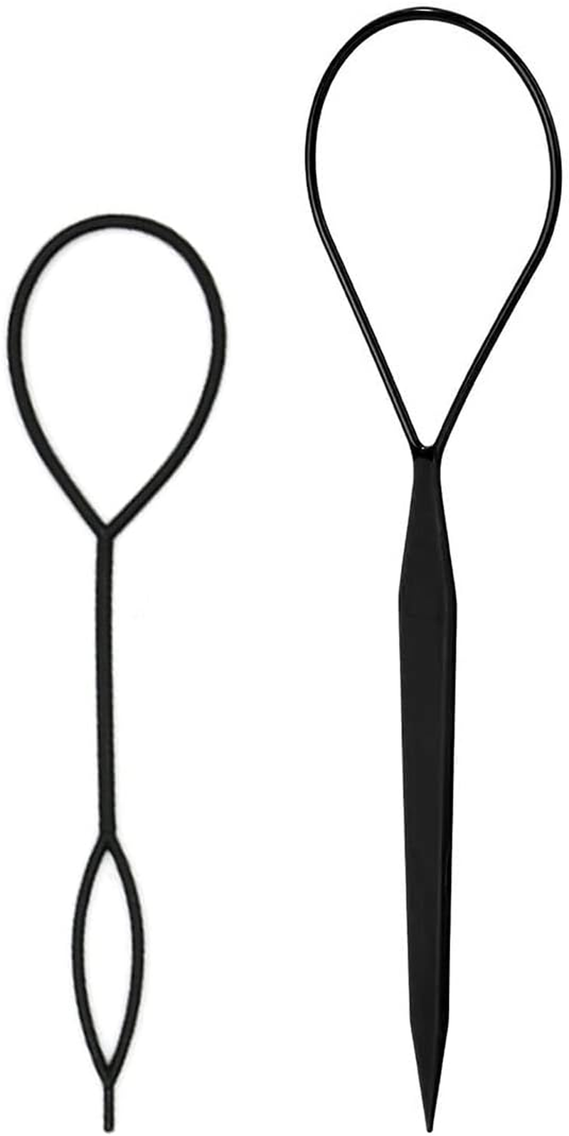 2 Pieces Black Hair Tail Twister Holder Hairstyle Aid Band Black Bun Styler Hair Wister image number 5