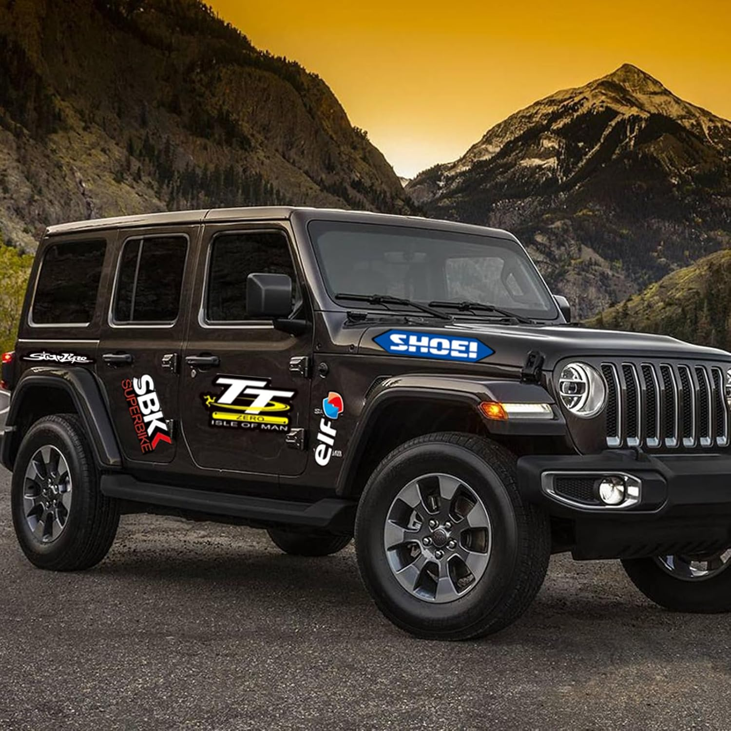 PANYI 3 Pack Motorcycle Sticker, Racing Style, Fox Pattern, Waterproof, Glossy Finish, Suitable for Motorcycles, Cars, Helmets Etc image number 6