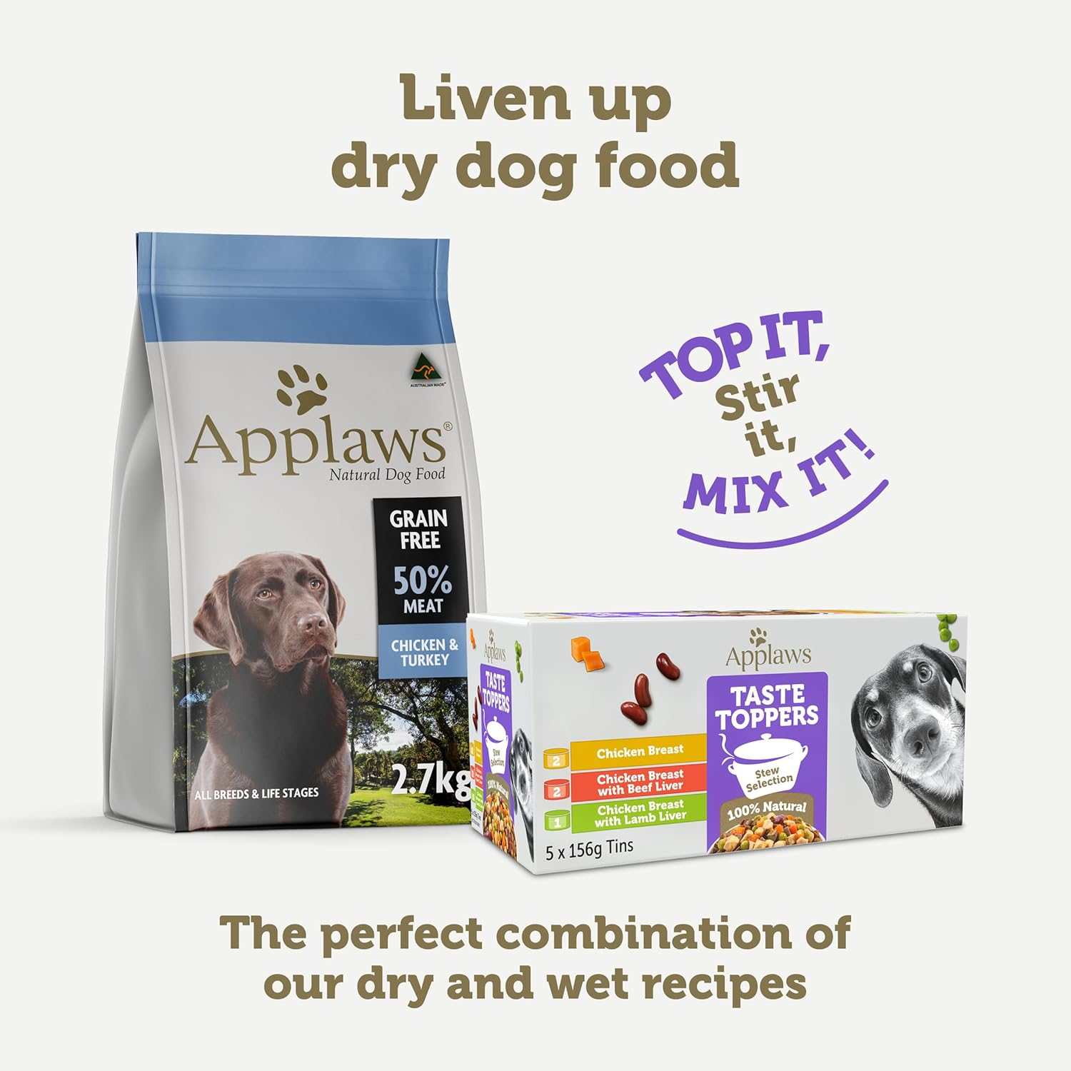 Applaws Taste Toppers 100% Natural Wet Dog Food Chicken Breast Stew Selection Tin 156G (Pack of 5), Limited Ingredients Pet Food image number 4