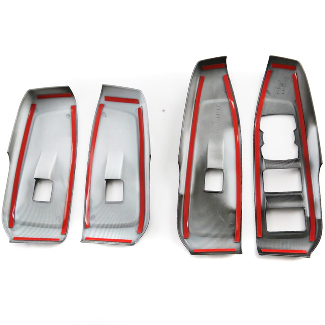 4PCS Carbon Fiber Style Car Window Controls Panel Glass Lift Switch Cover Protector Fit for Ford Ranger Raptor 2022-2024 Interior Accessories