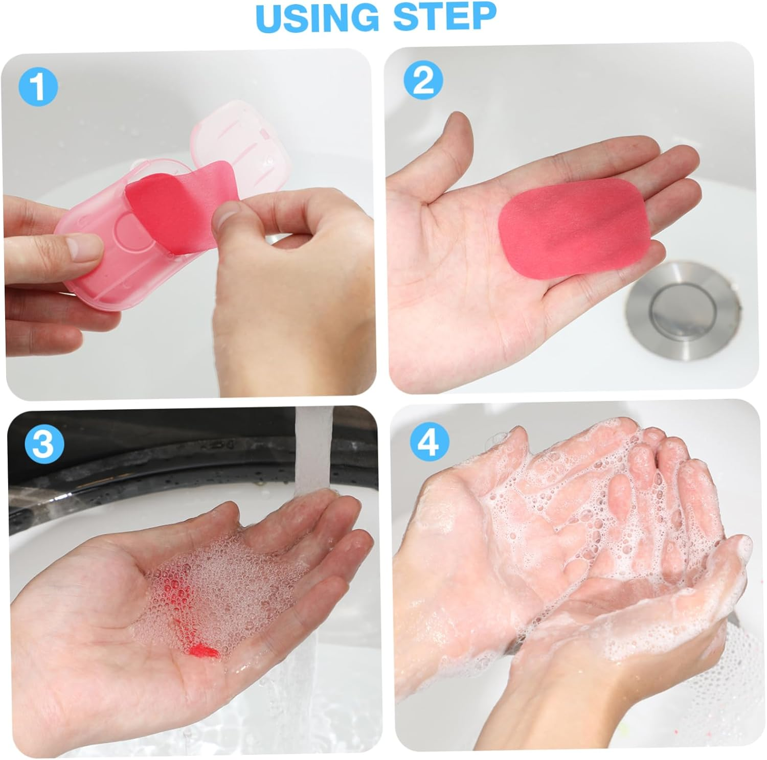 JOINPAYA 120Sheets Camping Supply of Portable Soap Travel Minis for Hotel Public Toilets image number 4