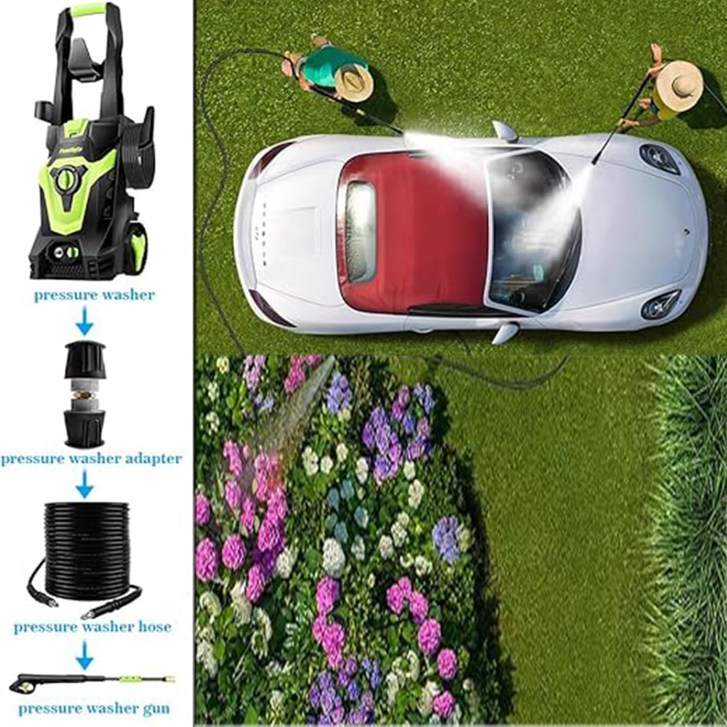 Quick Connector Replacement for Spray Guns and Electric Cleaning Machines, Quick Connect Hose Adapter for Karcher High-Pressure Cleaning Machine Hose, M22 14Mm Internal Thread Connector image number 2