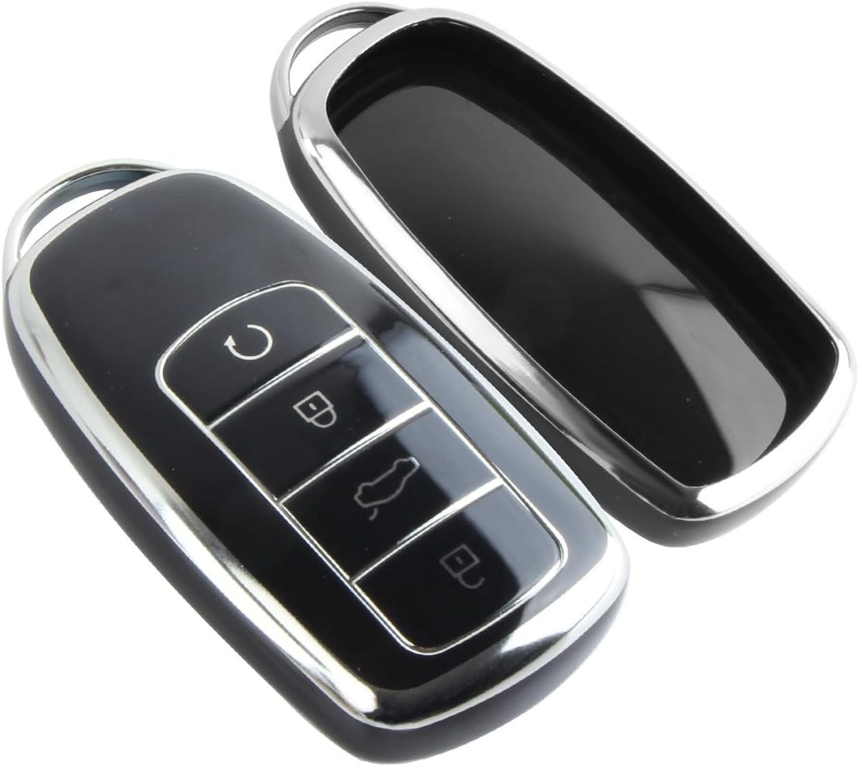 SILHOL Car Smart Key Fob Case, TPU Key Fob Cover for Chery Omoda 5 and Tiggo 8 Pro (Black) image number 6