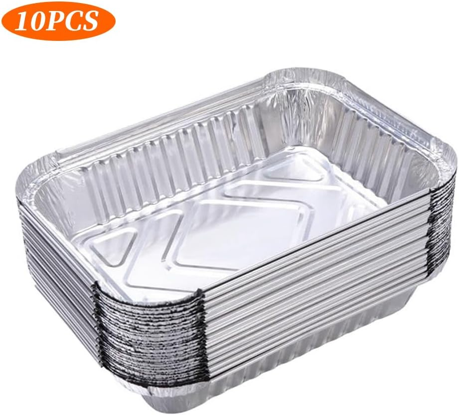 20X BBQ Aluminum Foil Grease Drip Pans Recyclable Grill Catch Tray for Weber image number 1