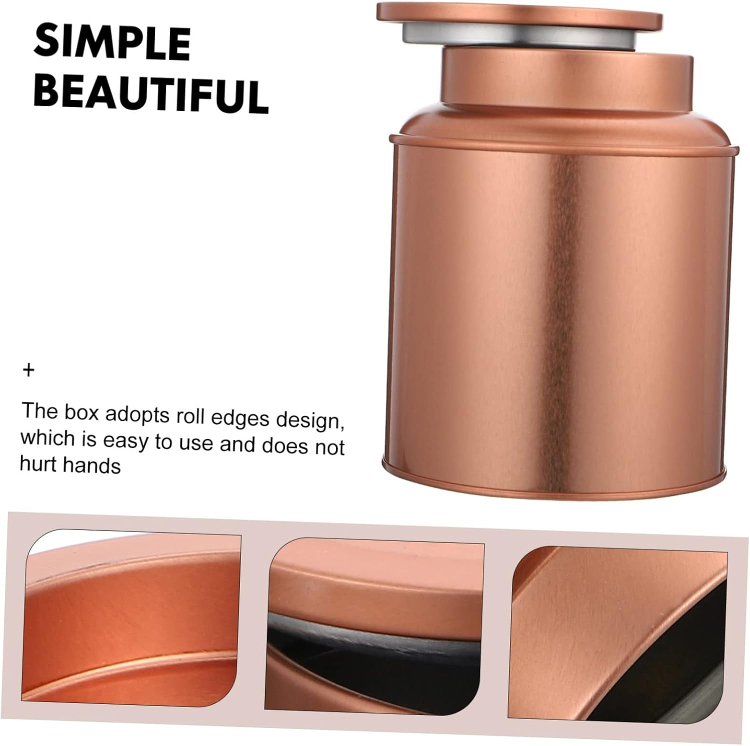 CIYODO Professional Tinplate Storage Jar Sealed Tea Container for Tea Leaves Dry Food Grains Elegant Travel Storage Box for Home Organization image number 5