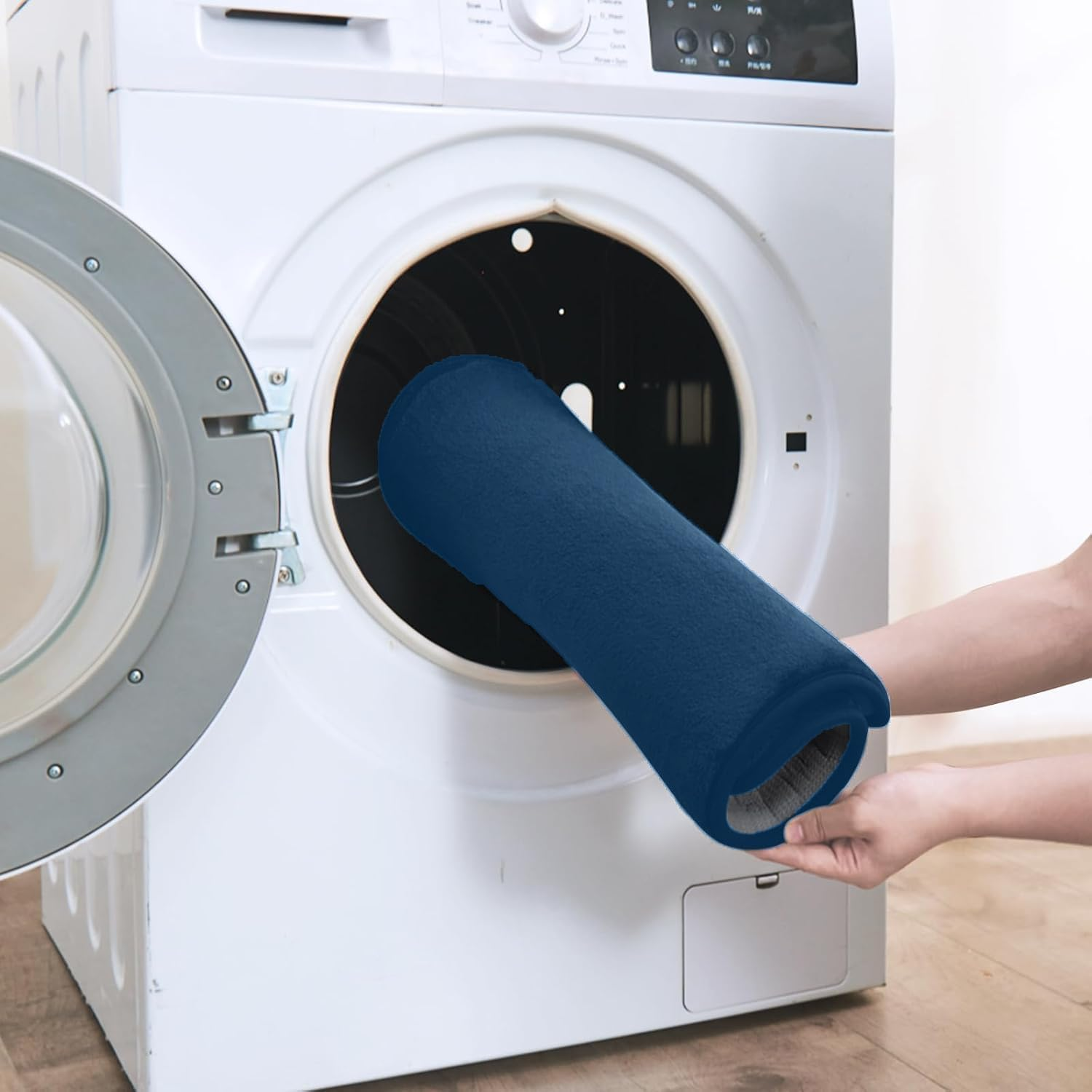 Bathroom Rug Sets 3 Piece, Memory Foam Bath Mat, Non Slip Super Absorbent Soft Bathroom Mats, Machine Washable Bathroom Floor Mats Sets for Sink,Tub, Shower and Toilet (Blue)