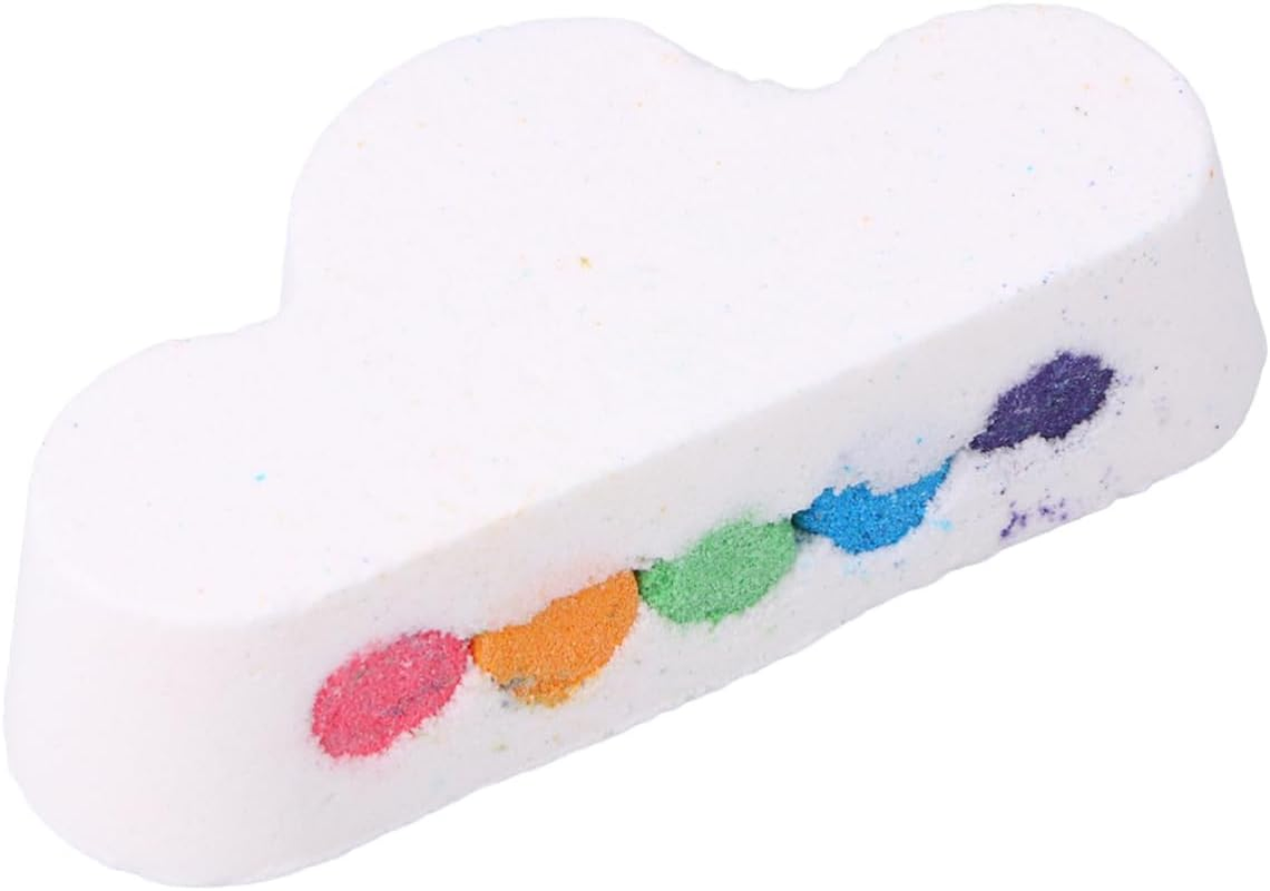 Ipetboom 1 Box Rainbow Cloud Bath Salt Moisturizing Essential Oil Bubble Bathing Salt for Skin Care Loved Ones