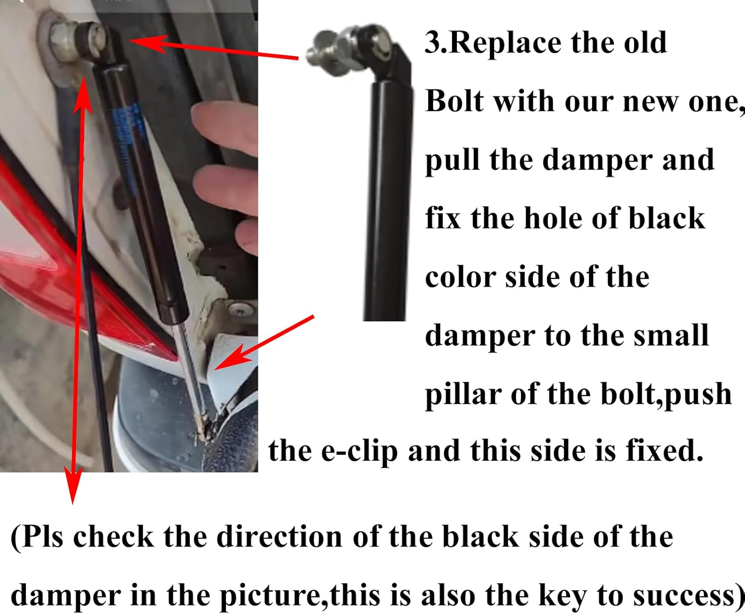 2 Tailgate Boot Gas Struts Slow down Kit Fit for Ford Ranger Px,Fit for Mazda up UR BT50 2012 2013 2014 2015 2016 2017 2018 PB Rear Trunk Lid image number 4