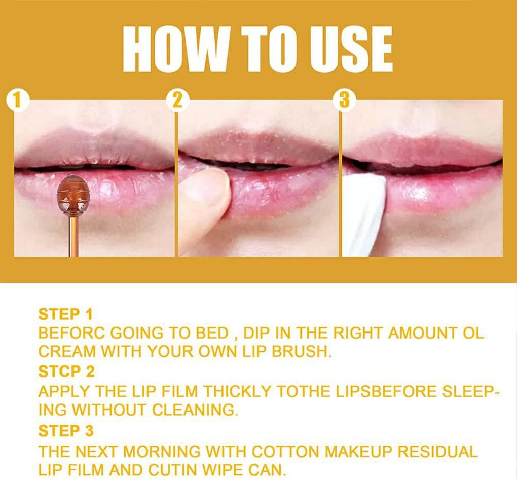 WUISOLQP Honey Lip Balm Moisturizing Lip Nourishing Lip Care Moisturizer Lightweight Portable Plumping Lip Gloss Makeup image number 3