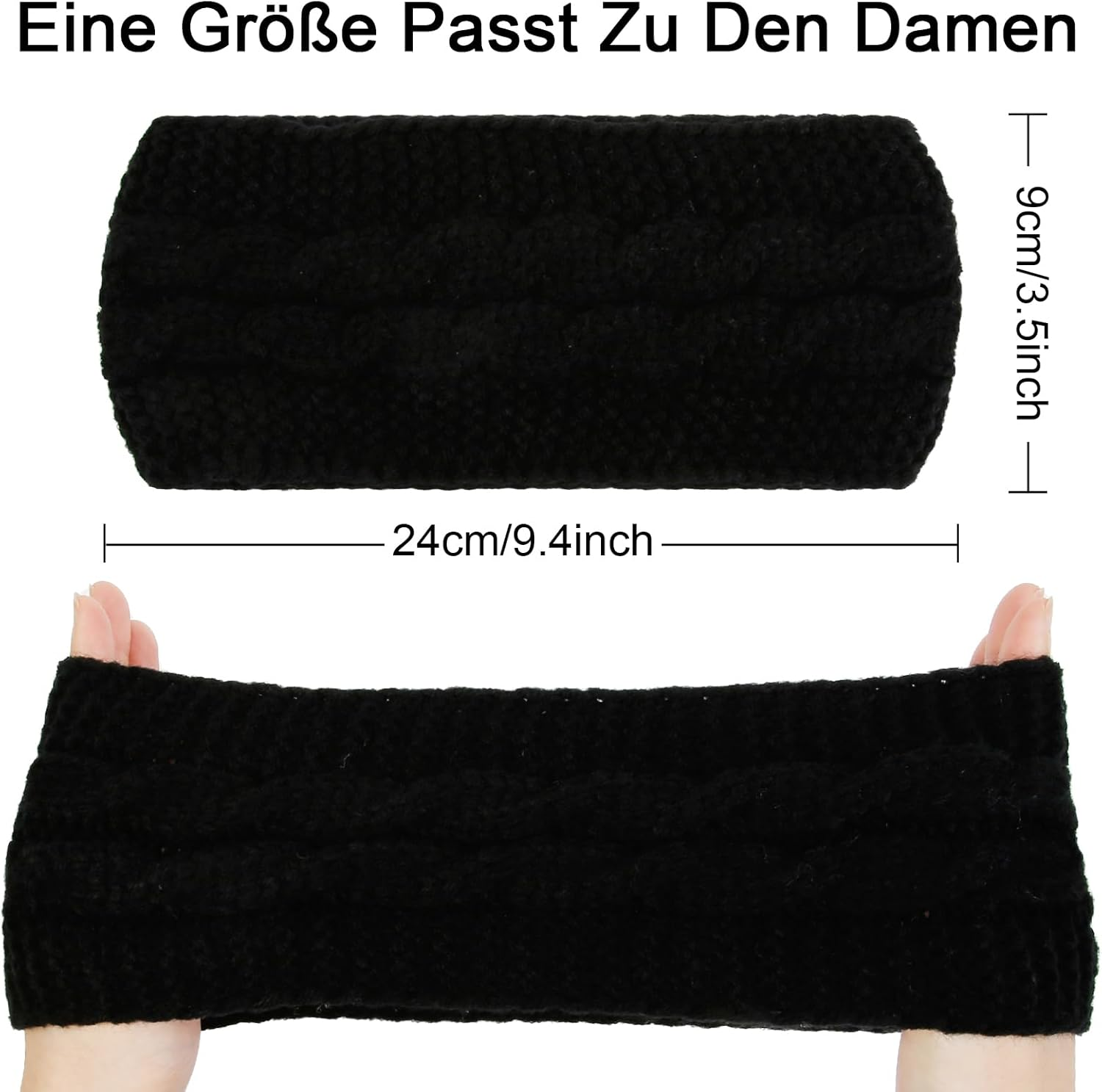 WOVOWOVO Winter Women'S Headband, Knitted Girls Women Headbands, Hair Band, Wide Warm Ear Warmers, Elastic Crochet Hair Bands, Thick Headband, Hair Accessories, Headband, Pack of 4 image number 3