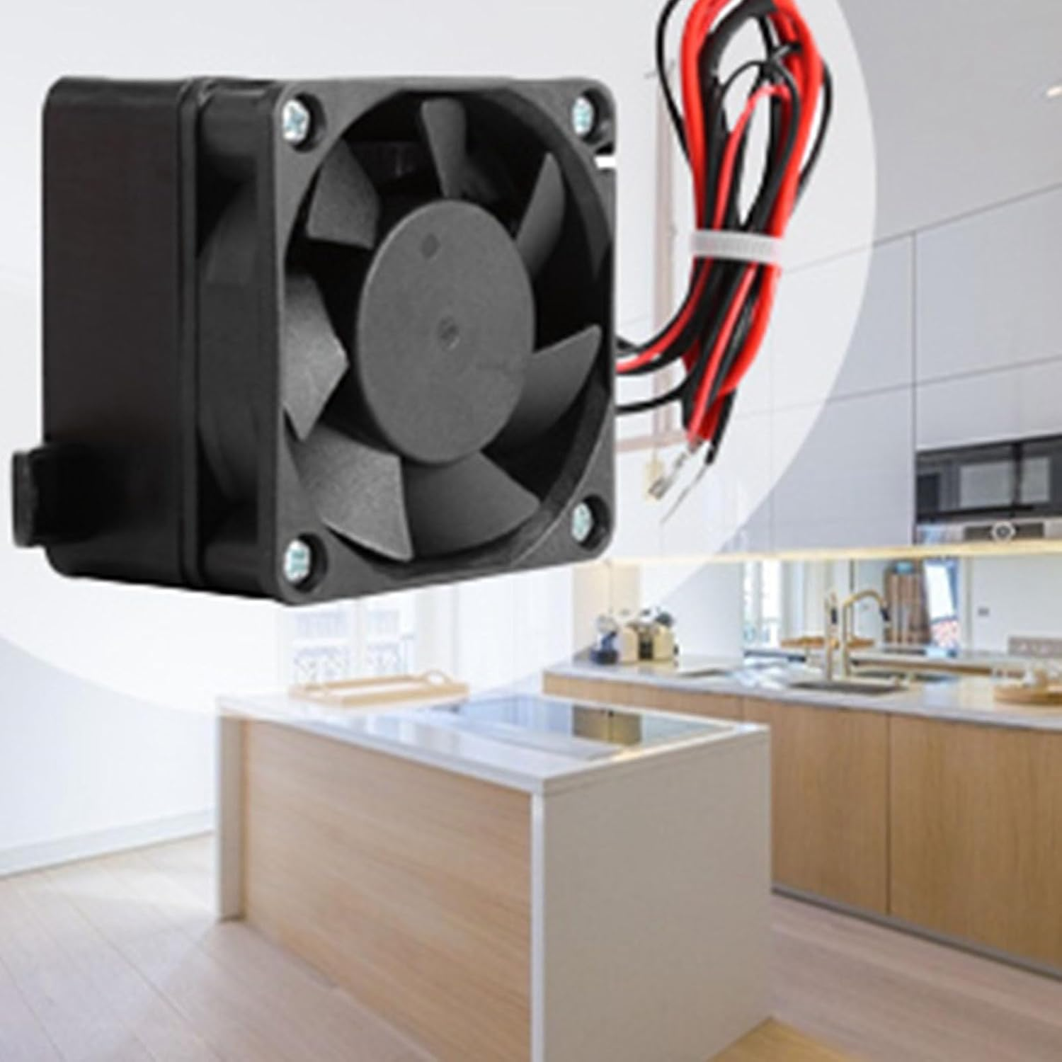 Omabeta 1PCS 24V 250W PTC Car Air Heater with 87Mm/3.4" Mounting Distance and 4Mm/0.16" Mounting Diameter, Small Space Heating Incubator for Heater Humidifier Air Conditioning,2.4"X2.4"X1.7" image number 3