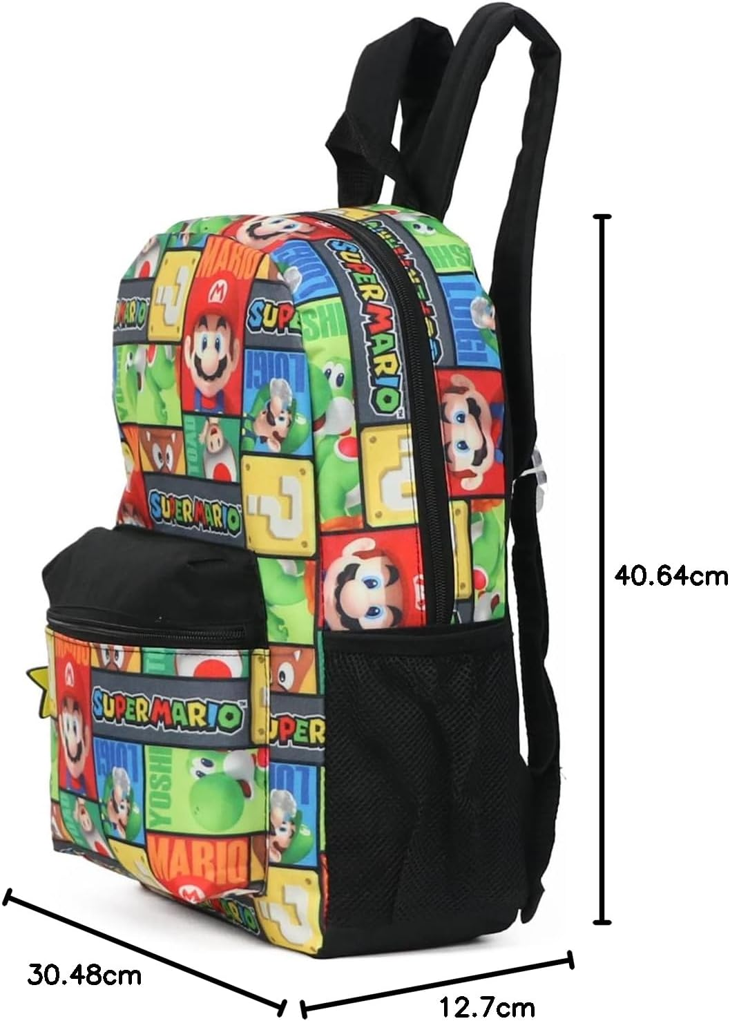 SUPER MARIO 16' Allover Print Character Daypack Backpack image number 1