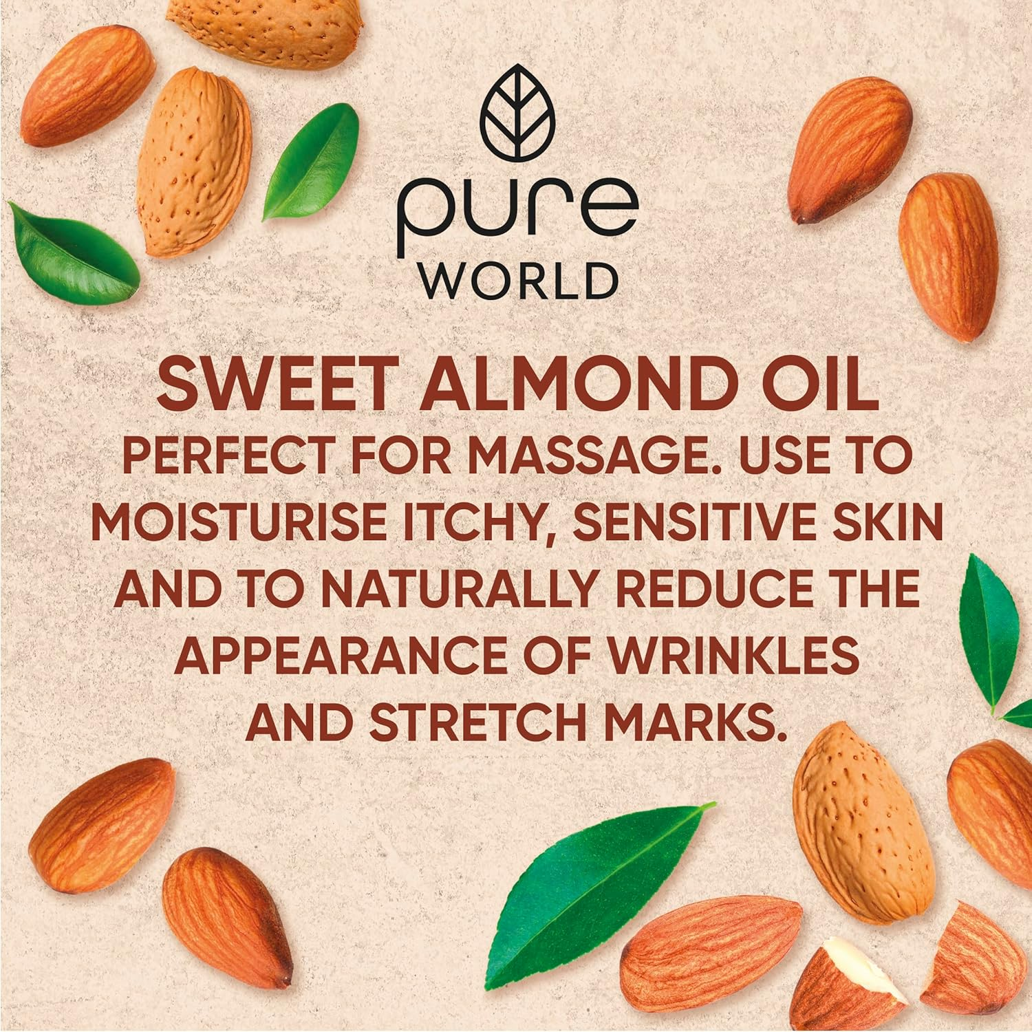 Pure World Almond Oil, 100) (Almond Oil, 100ML)