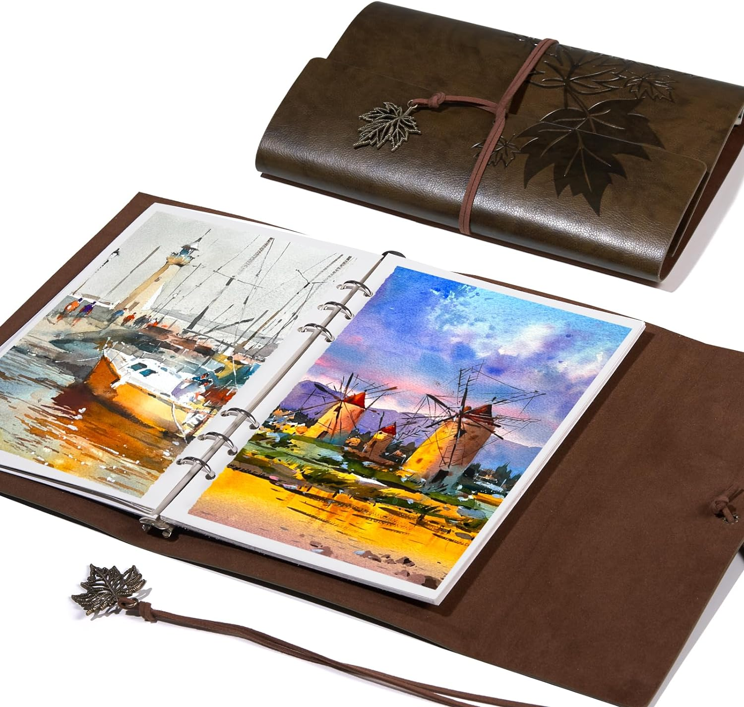 LIGHTWISH Watercolor Sketchbook,100% Cotton Acid Free Watercolor Journal,300Gsm/140Lb Hot Press Watercolor Paper for Artists,Adults,Students,20 Sheets,9.25 * 6.3 Inches