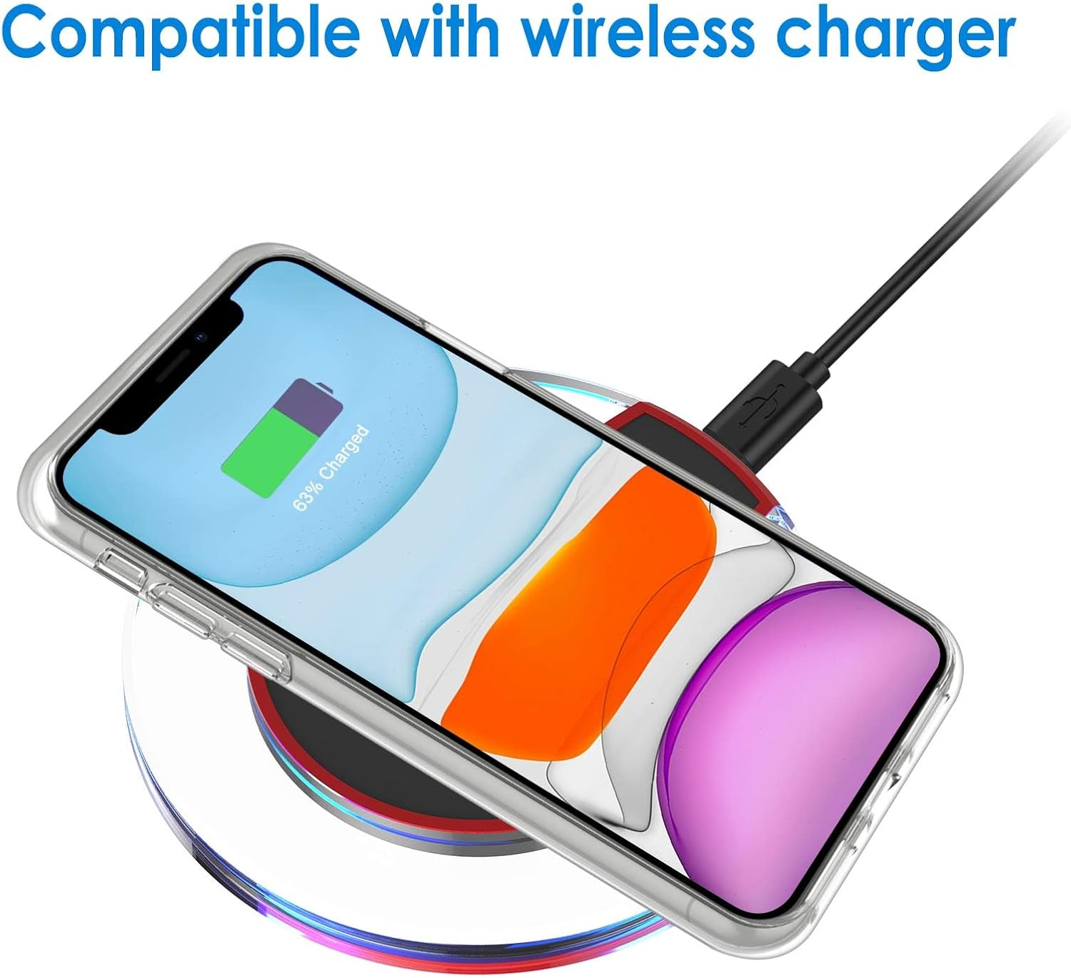 Jetech Case for Iphone 11 6.1-Inch, Non-Yellowing Shockproof Phone Bumper Cover, Anti-Scratch Clear Back (Clear)