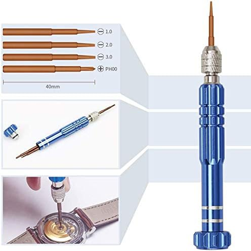 185Pcs Watch Repair Tool Kit, Dabobo Watch Upgraded Version Watches Tools Kits Battery Replacement Watchband Link Remover Adjustment Watch Back Removal Opener Spring Bar Repair with Carrying Case & Manual