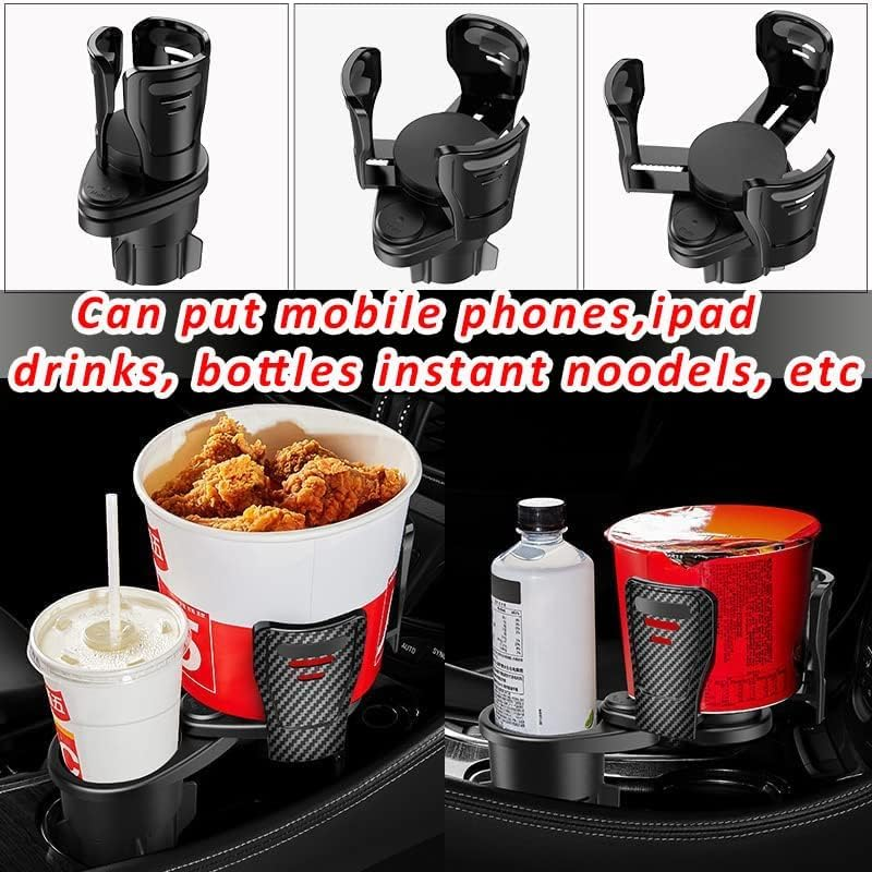 Cup Holder Expander for Car, 2 in 1 Multifunctional Extra Car Cup Holder Expander Adapter with Adjustable Base All Purpose for 20 Oz Drink Bottles Cups Snacks Compatible with Most Cars image number 1