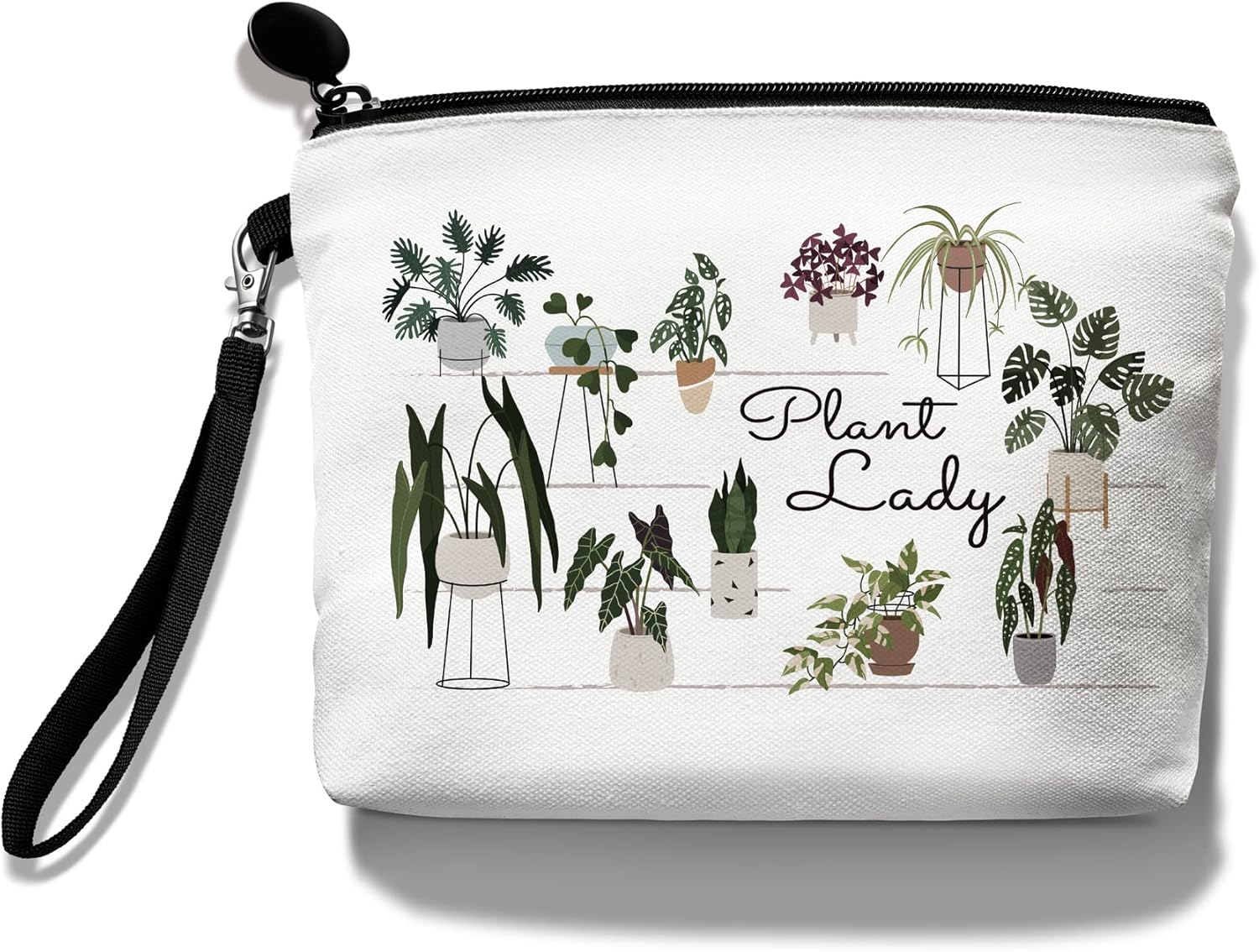 Hglian Travel Makeup Bag, White, Small Pouch, Bee-Bee Happy image number 3