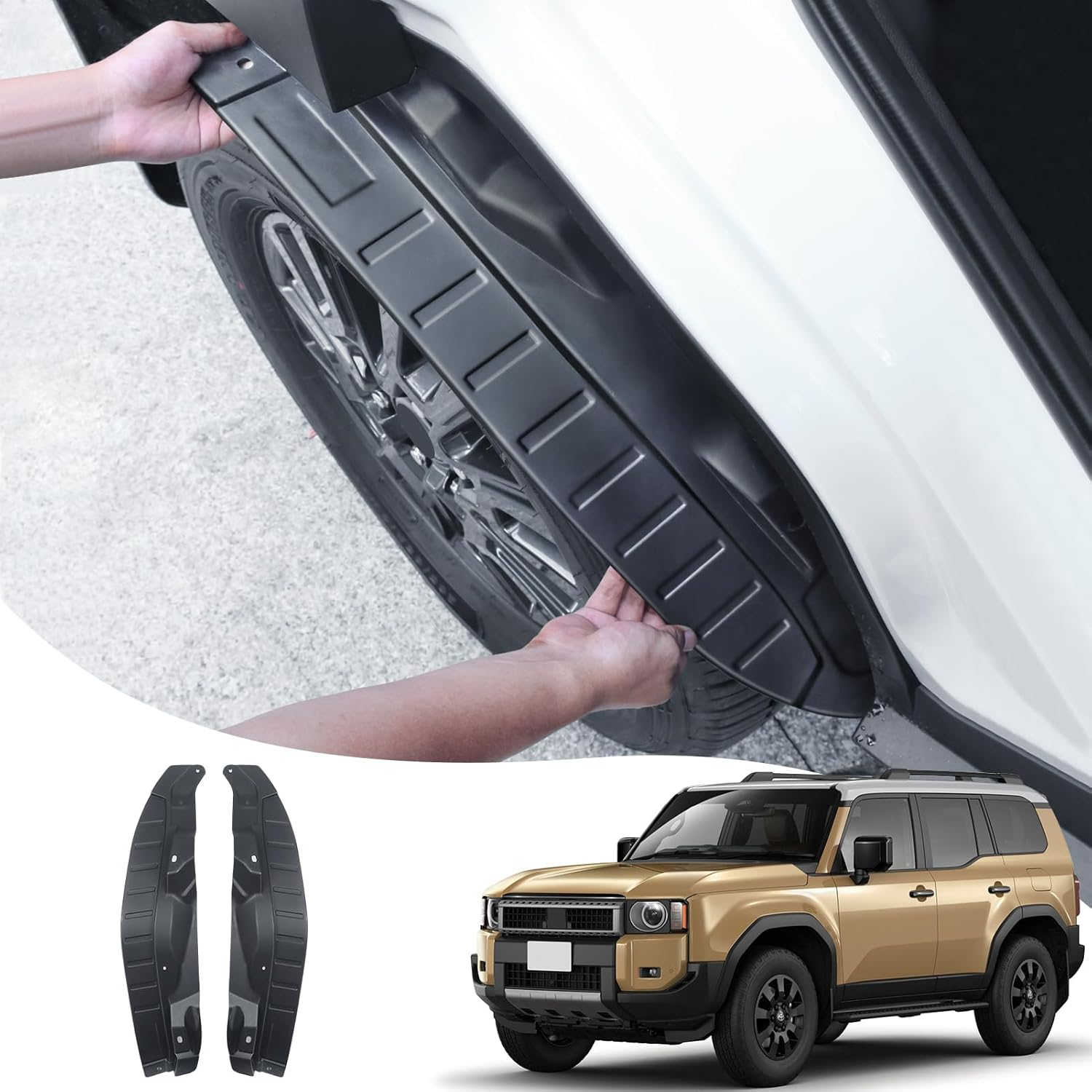 Rear Wheel Anti-Mud Fender for 2024 2025 Toyota Land Cruiser 250 1958 Prado Lc250 J250 No Drilling Splash Guard Interior Modification Accessories image number 2