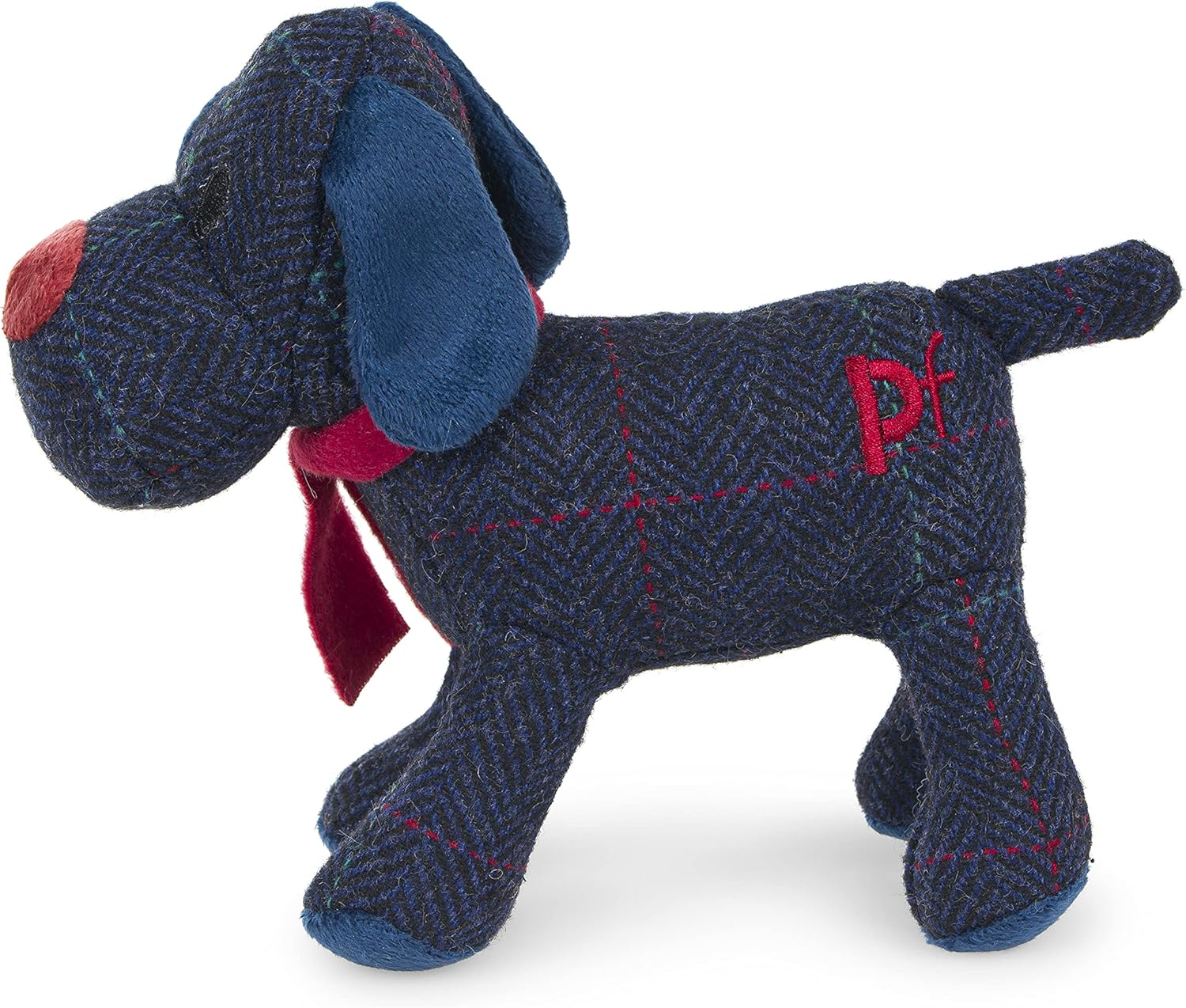 Petface Midnight Tweed Freddi, Christmas Plush Dog Toy with Built-In Squeaker (Pack of 1) image number 2
