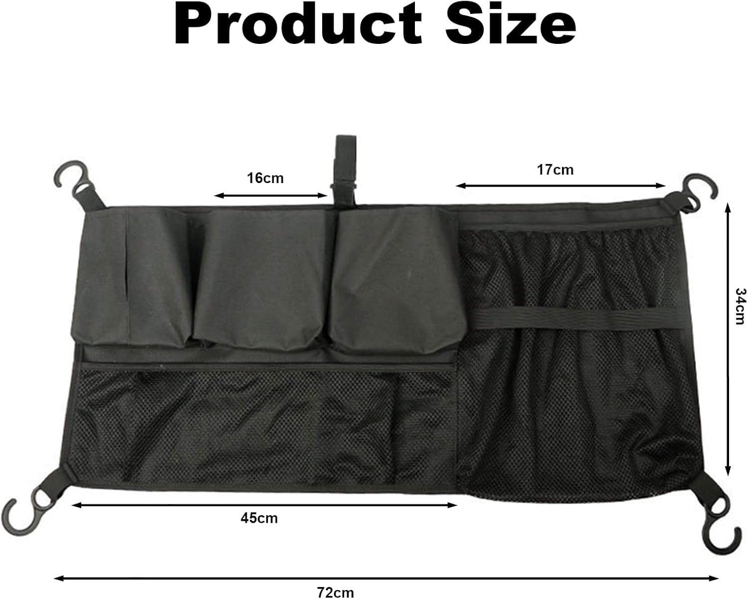 Stroller Wagon Cargo Net,Compatible with Wonder-Fold All W-Series Models, Large Capacity Mesh Cargo Storage Net with Sorting Pockets, Large Capacity Mesh Cargo Storage Net,Black