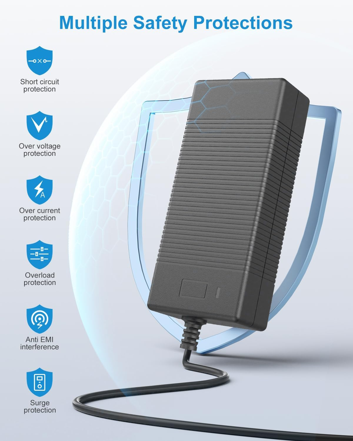 ALITOVE 14V 4A Power Supply Adapter DC 14V Power Cord for for Samsung Monitor 15" 17" 18" 19" 20" 22" 23" 24" 27" 32" LED LCD TFT Monitor TV Power Supply Cord with 6.5 X 4.4Mm image number 3