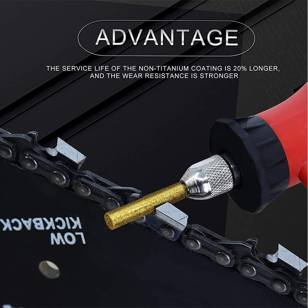 24X 4.0Mm Diamond Chainsaw Sharpener Burr Grinder Chain Saw Drill Bits for Dremel AU image number 2