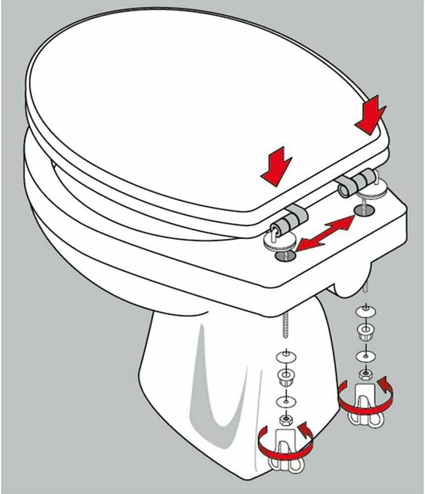 2Pcs Toilet Seat Fix Fitting Stainless Back to Wall Replace Quick Release Hinges image number 5