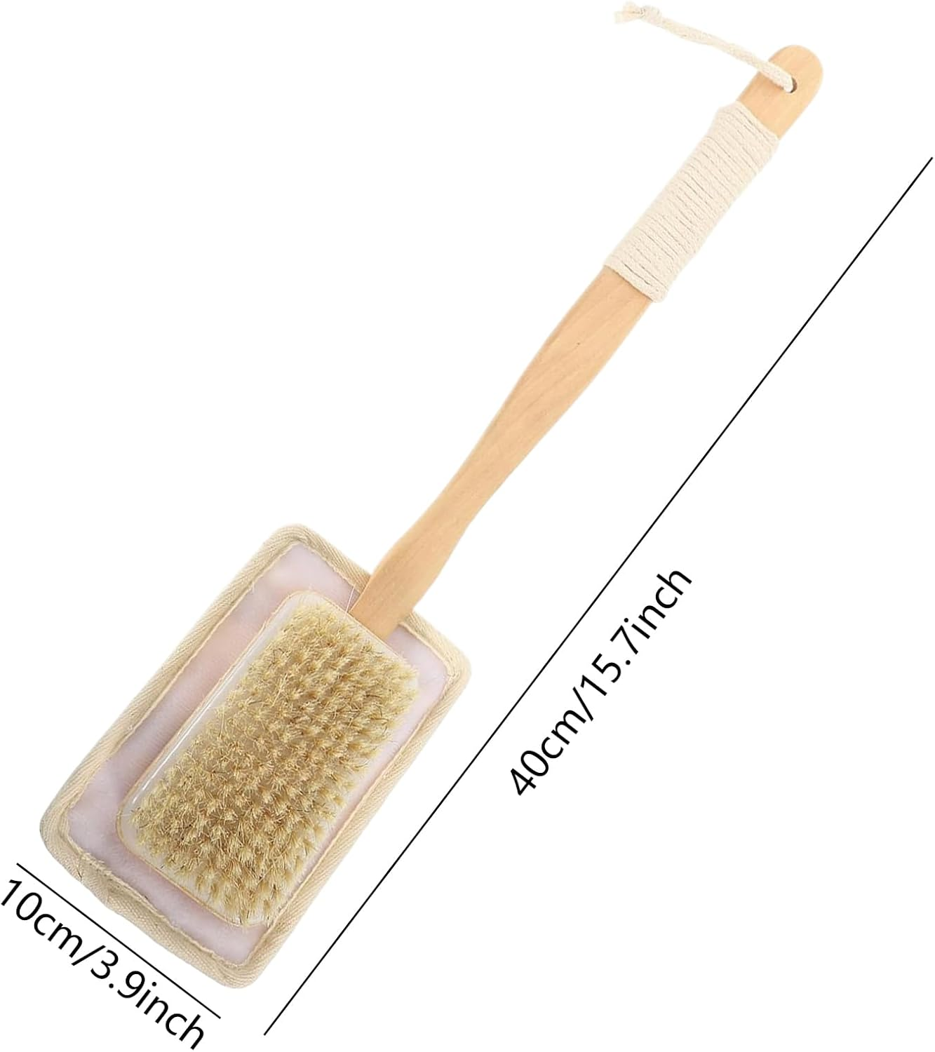 Furtryvl Loofah with Handle | Natural Loofah Bath Brush on a Stick with Luffa Sponge Pads Refills - Deep Cleaning Body Exfoliation Luffa Sponge for Father Mother Men Adults Family Friends image number 5