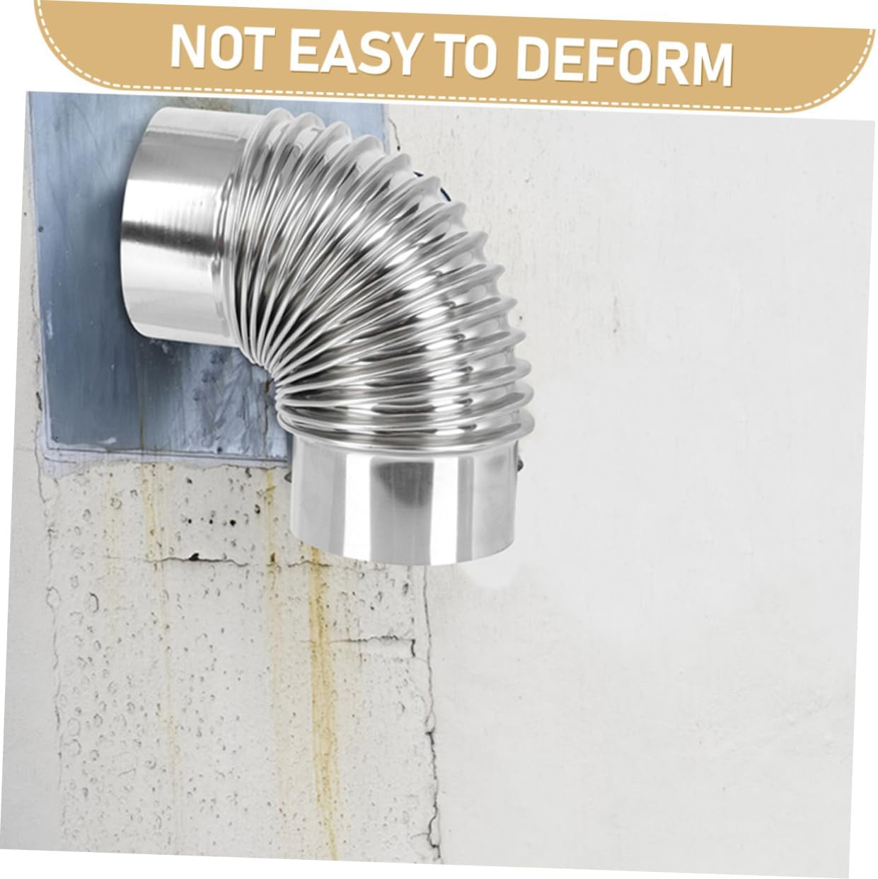 NOLITOY 1 Set Stainless Steel Exhaust Pipe Stainless Steel Tent Chimney Pipe Chimney Stove Pipe Hot Tent Stove Pipe Small Chimney Pipe Chimney Flue Chimney Tube Silver image number 6