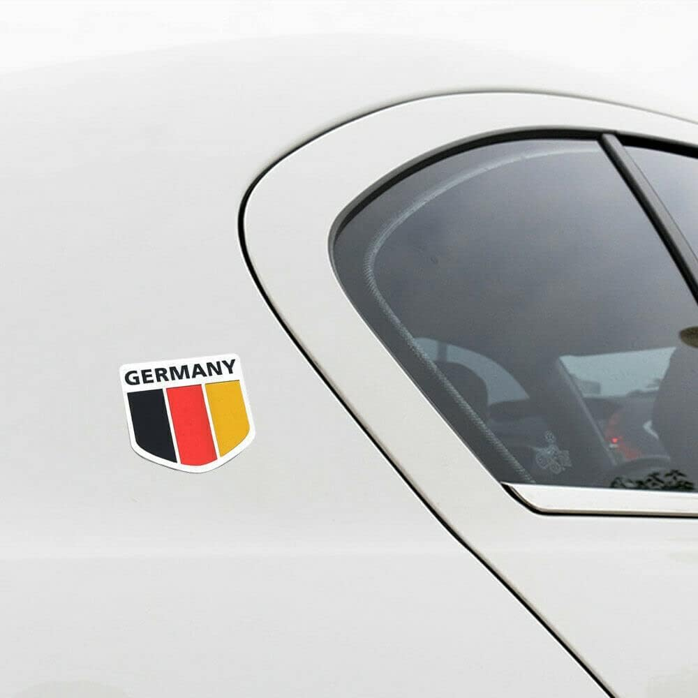 AIMALL Flag of Australia Germany Aluminium Car Emblem Badge Decal Sticker 5X5Cm (1.97X1.97In) &ndash; Weather-Resistant Vehicle Sticker, Durable Aluminium Alloy - Italy image number 2