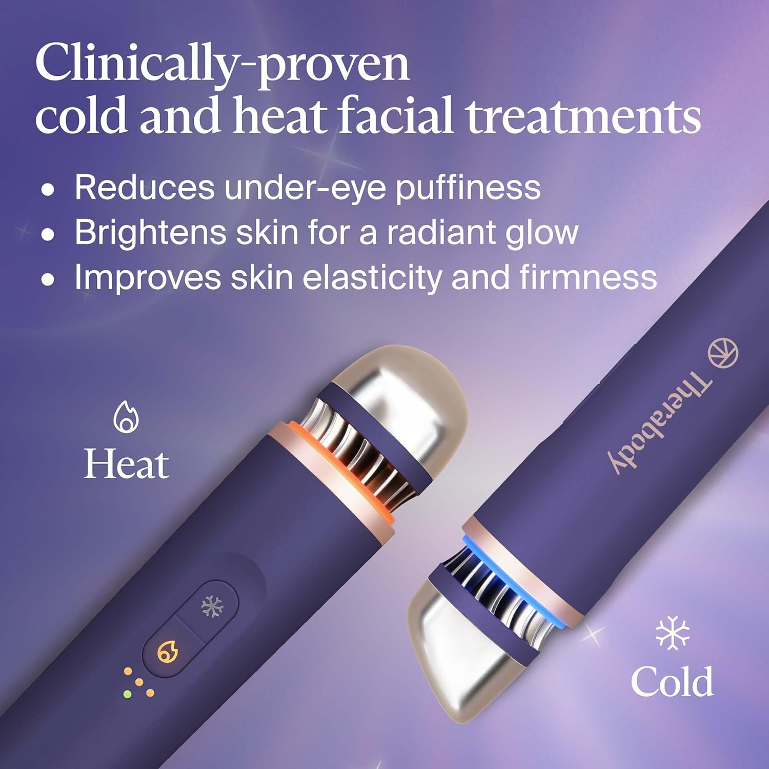 Therabody Theraface Depuffing Wand &ndash; Cold and Heat Facial Treatments to Depuff and Glow image number 4