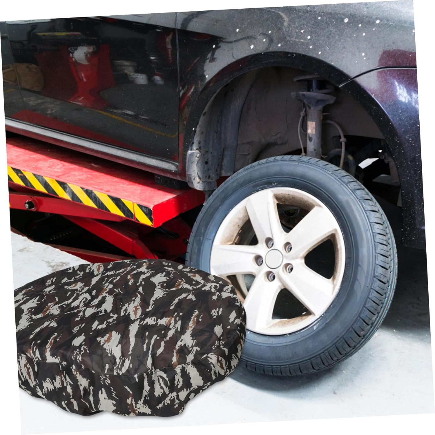 ELAYARD Camouflage Wheel Covers for Rv Sturdy Oxford Camo Tire Cover Fitment for SUV Rv Trailer image number 4