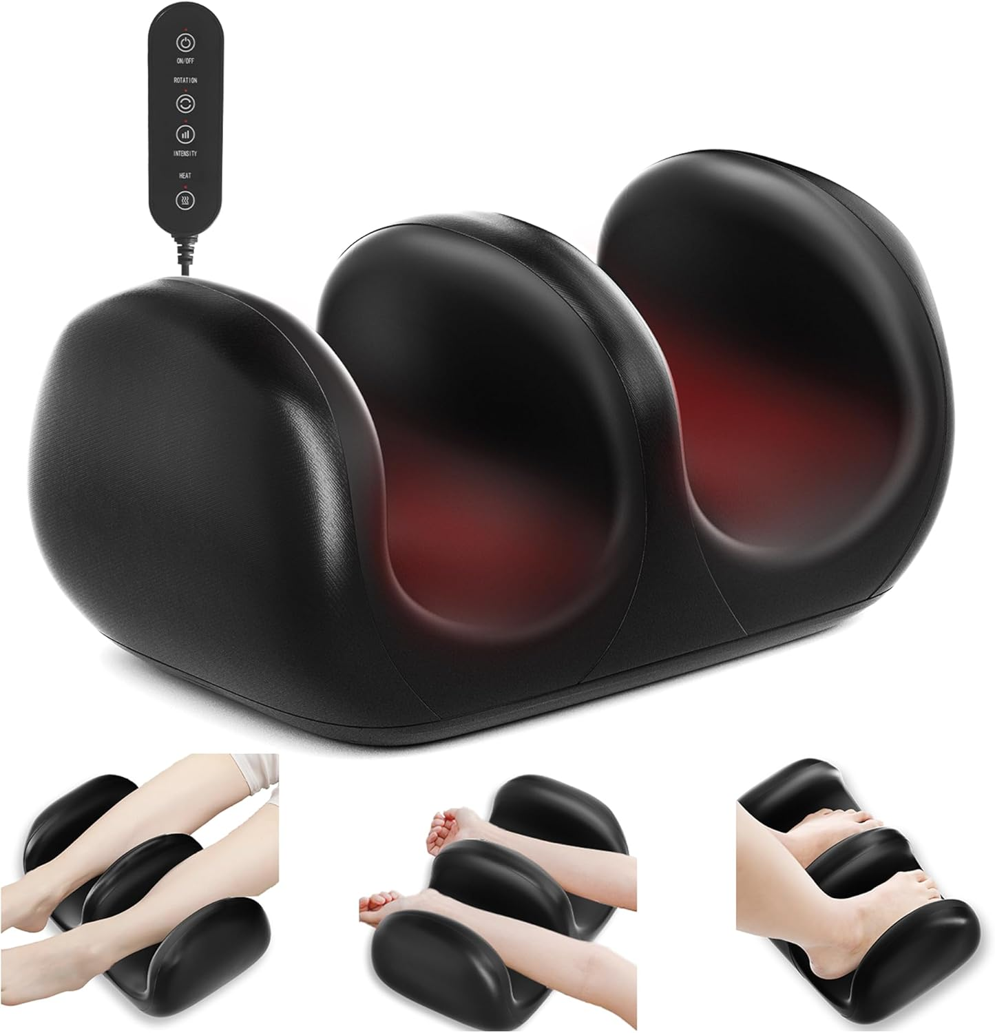 AERLANG Foot Massager with Heat, Cordless Deep Tissue Foot Massage Machine for Foot and Calf Massage, Home or Office Use