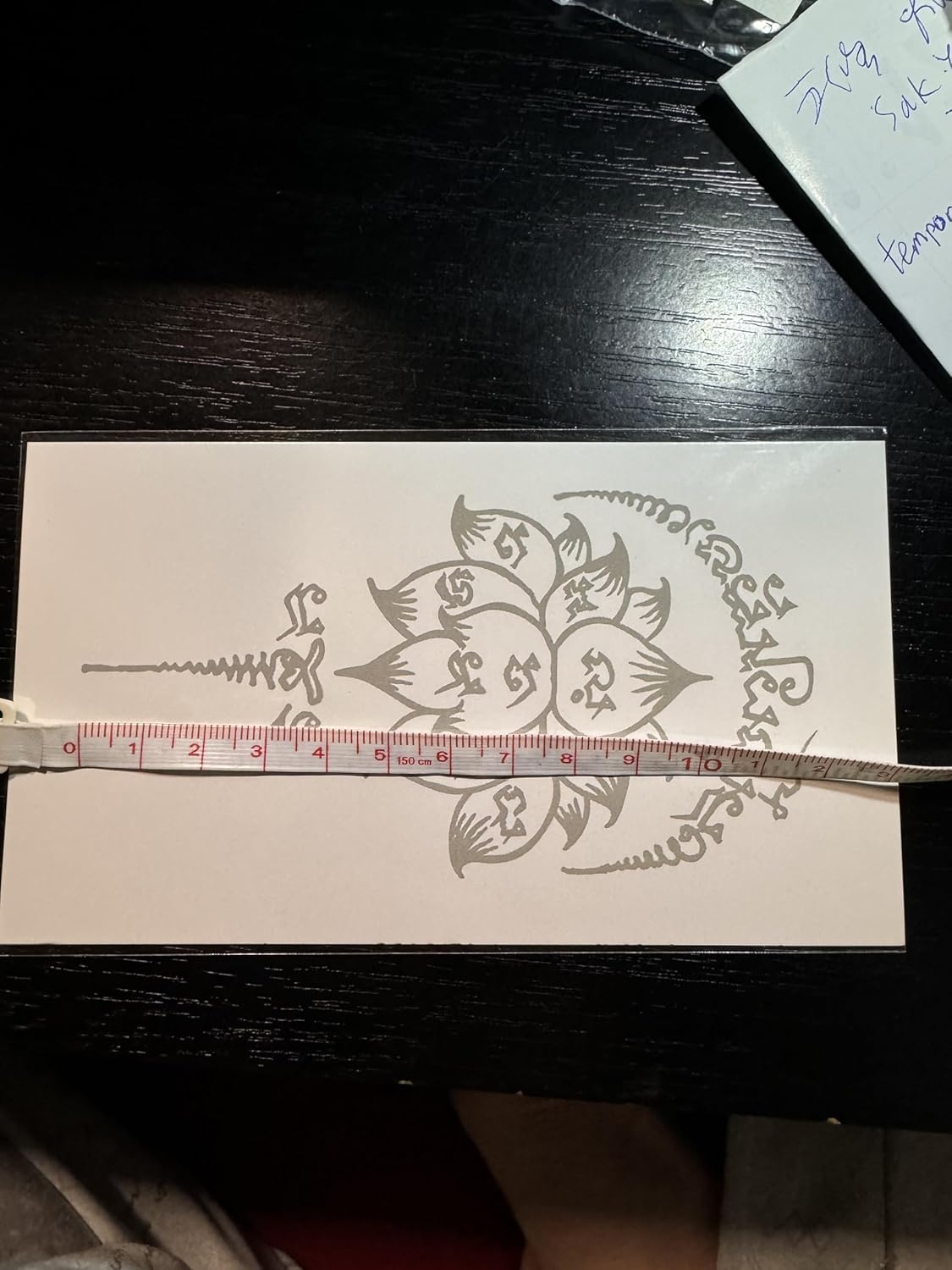 X2 SAK YANT "LOTUS" Thai Thailand Temporary "Herb" Tattoo Sticker Body Art Tattoos Bua Sawan image number 1