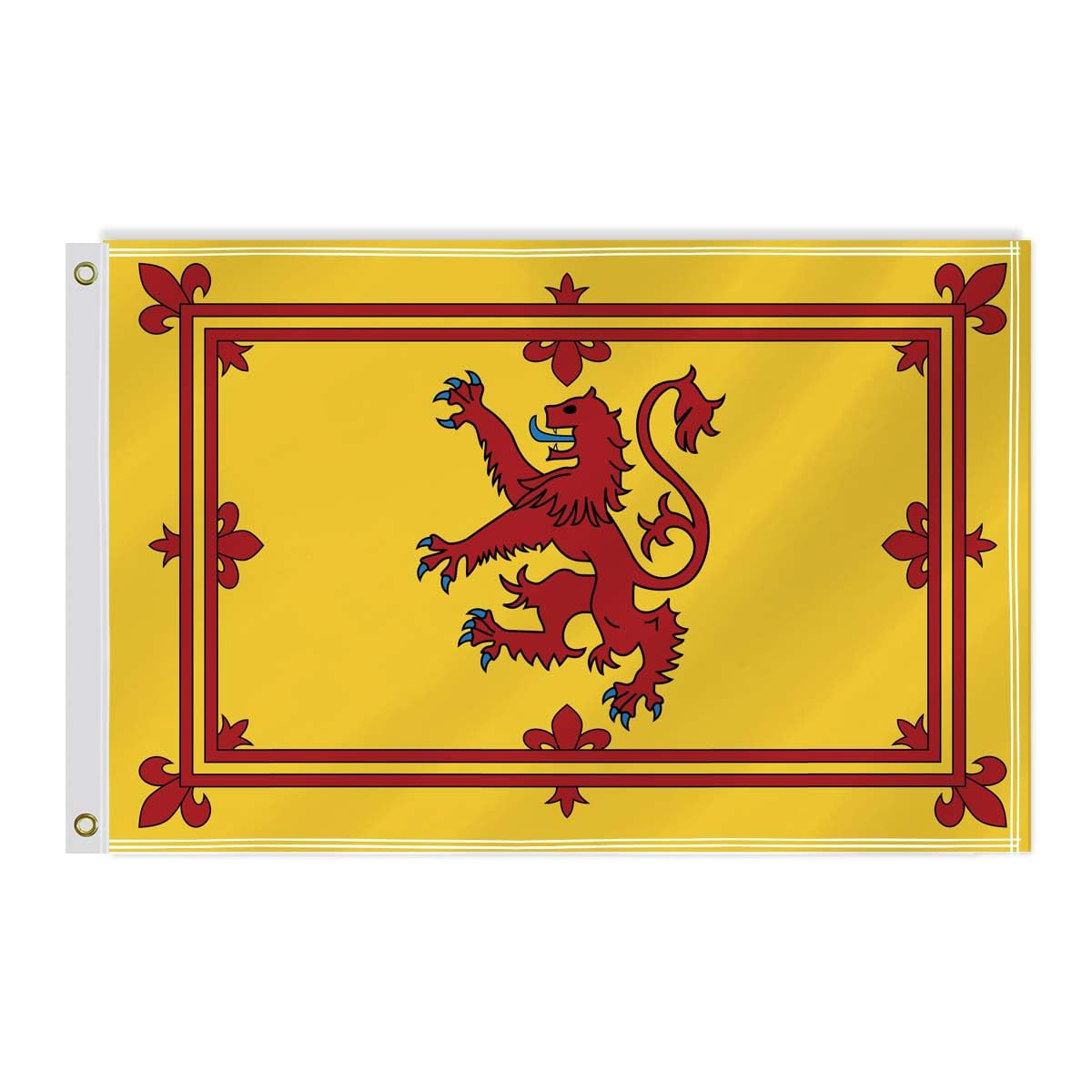 2&times;3 FT Scottish Lion Flag,60&times;90 Medium Size Scottish Rampant National Decor,Double Side Digital Printed 150D Polyester Banner with Canvas Header Brass Grommet image number 3