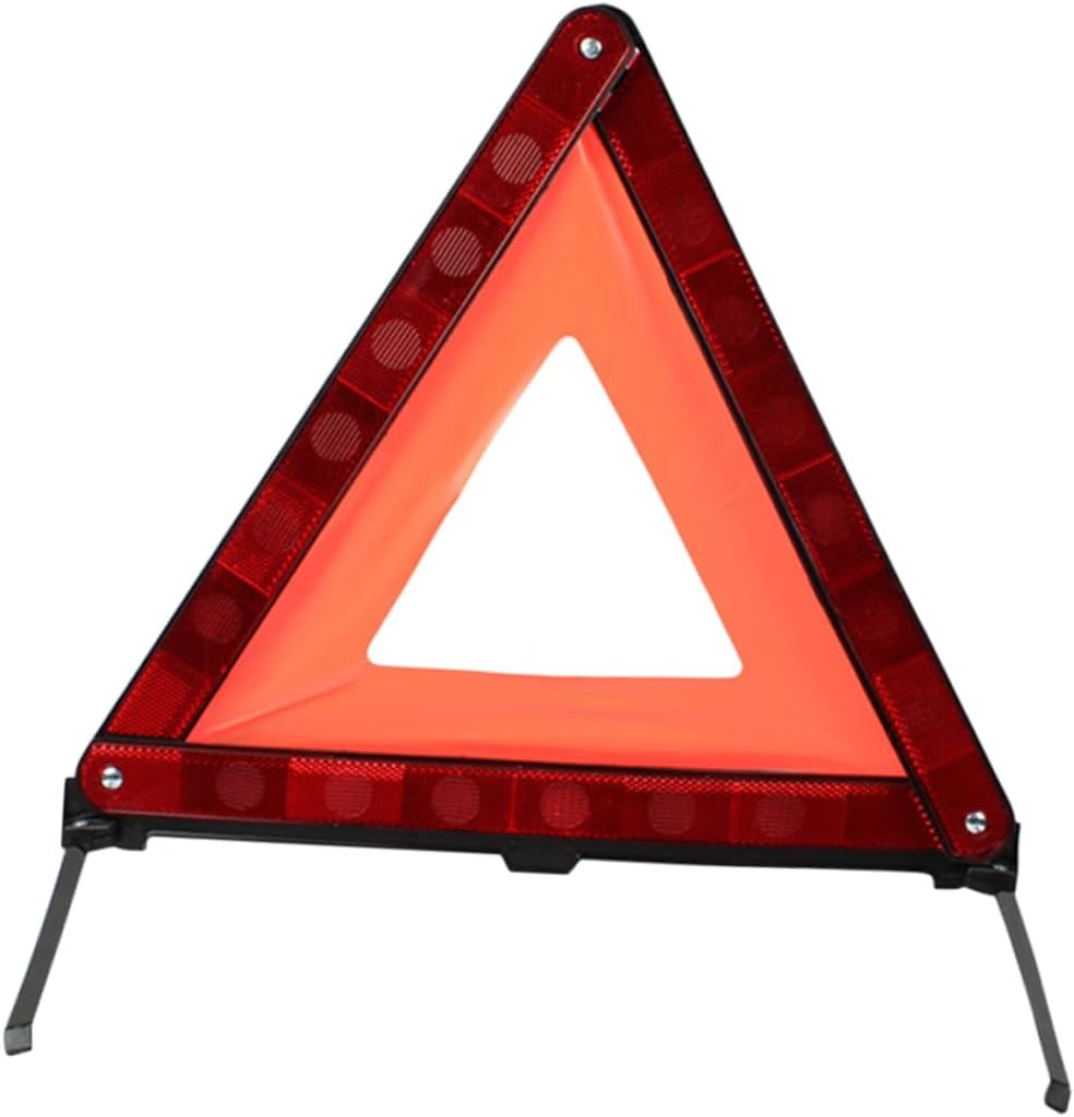 Amosfun Reflective Red Road Safety Warning Triangle Sign Emergency Hazard Warning for Vehicles Portable Car for Roadside Use image number 4