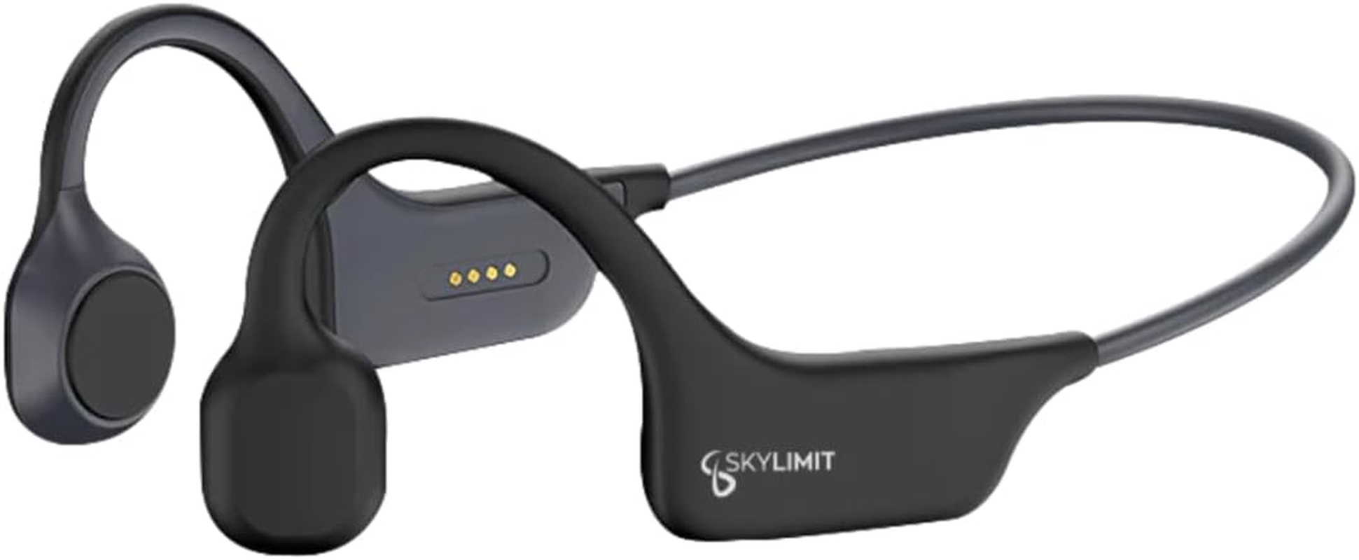 Sky Limit Openrun Bone Conduction Sports Headphones, Bluetooth Wireless Earphones with Mic, 8H Playtime, Open-Ear Waterproof Headset for Running, Workout, Driving (Cosmic Black)