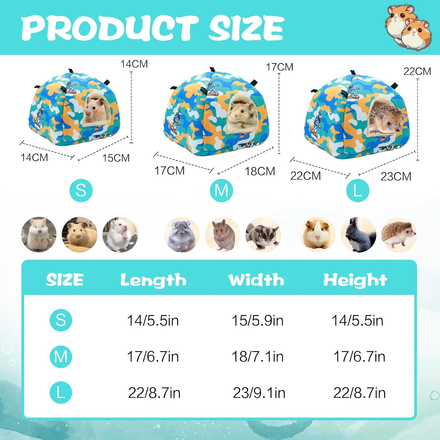 SUSOO Plush Warm Hamster Hideout for Small Animal Bedding Cage Accessories,Breathable Guinea Pig Bed House Hideout for Dwarf Rabbits,Chinchillas,Hamsters,Hedgehogs,Squirrel and Rats（Astronaut/M/Size