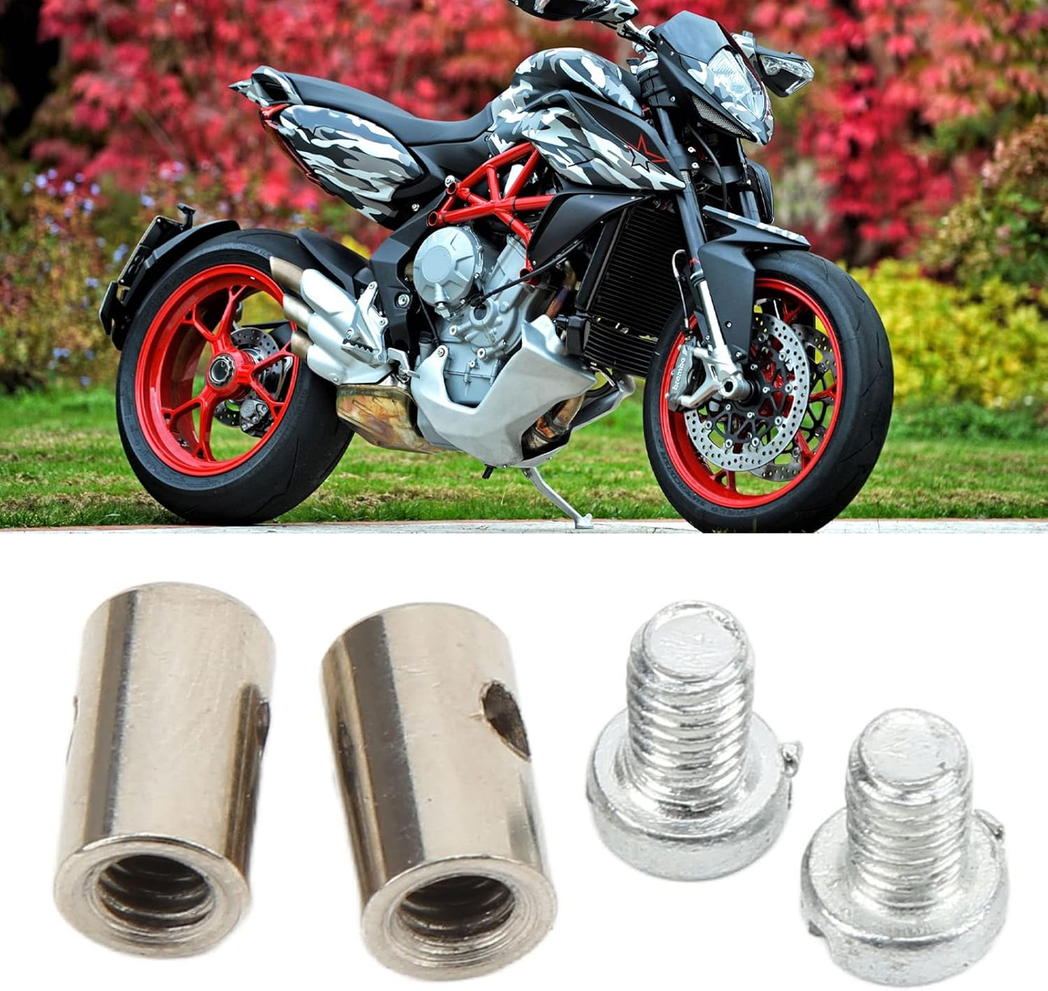 Solderless Throttle Cable Nipple 6Mm/0.2In Solderless Cable Nipple Metal Brake Line Throttle Choke End for Car Motorcycle Rewritten