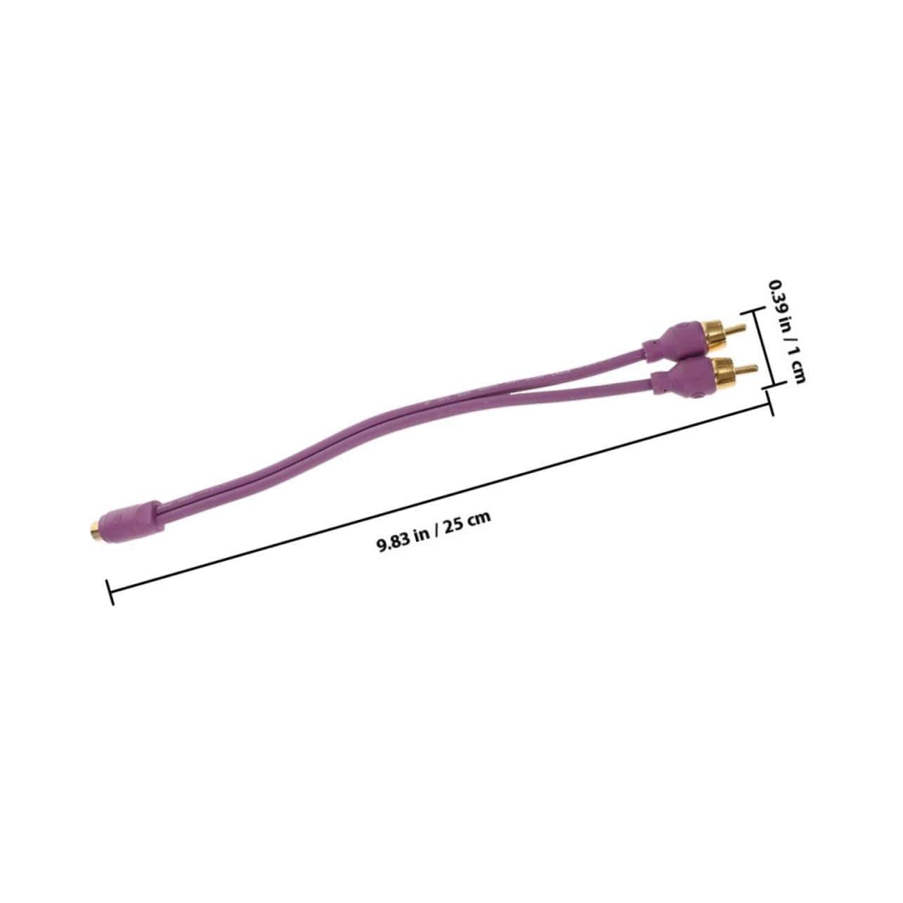 Gogogmee 2Pcs Car Audio RCA Splitter Cable Adapter for Subwoofer Amplifier 1 Female to 2 Male Connectors, Compatible Car Amplifier and Home Theater Audio Systems image number 4